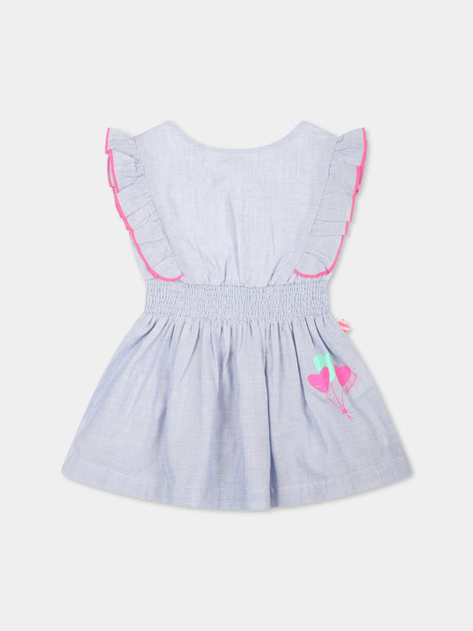 Vestito blu per neonata con cuori,Billieblush,U08111 798