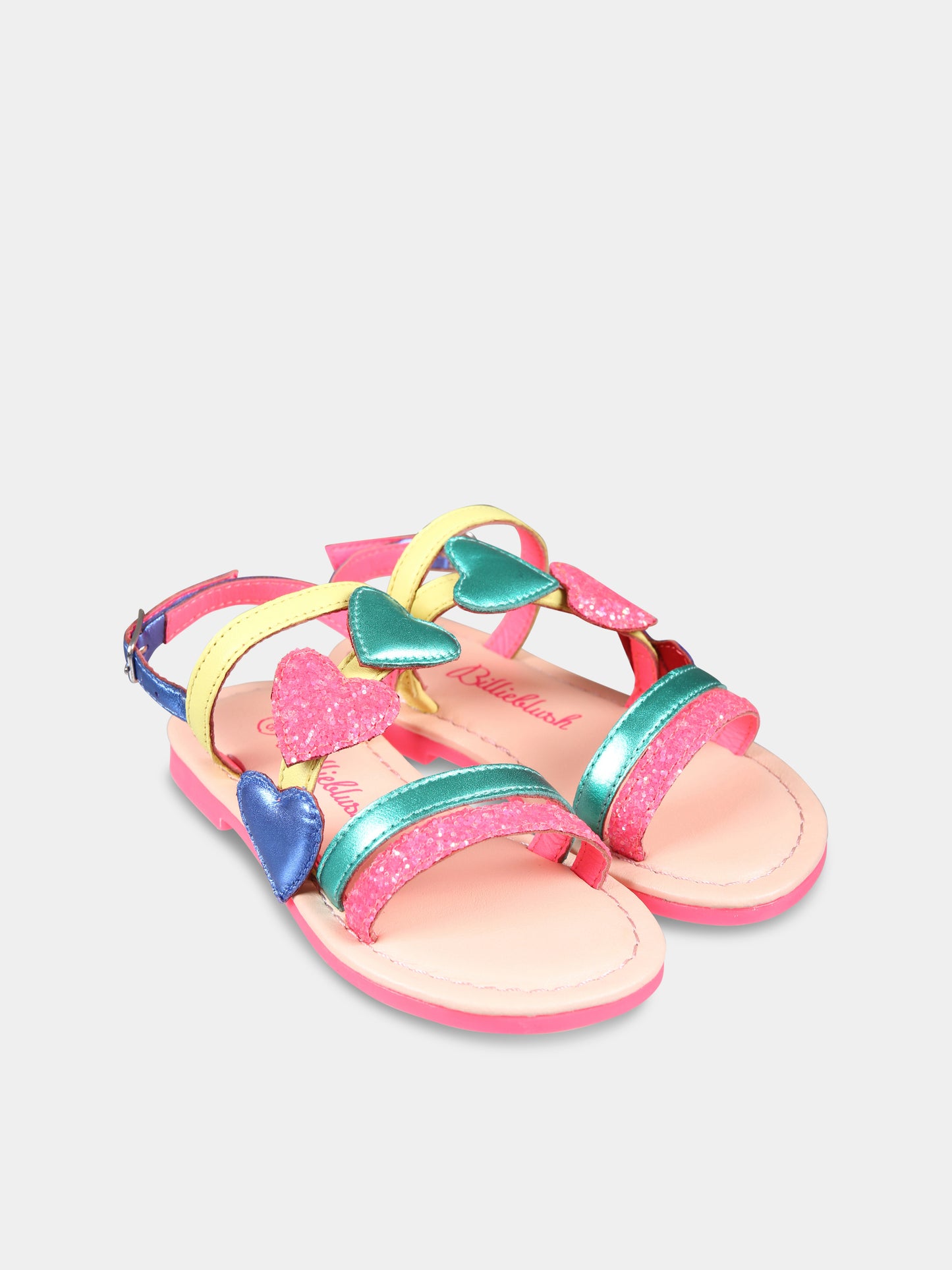 Sandali multicolor per bambina con cuori,Billieblush,U19348 Z41