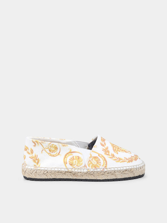 Espadrillas bianche per bambina con Medusa,Versace,1018007 1A12889 2W110