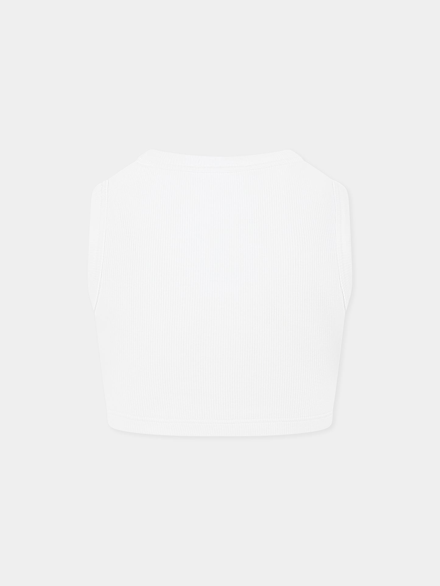 White crop top for girl with logo