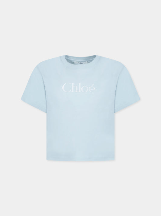 Green t-shirt for girl with logo