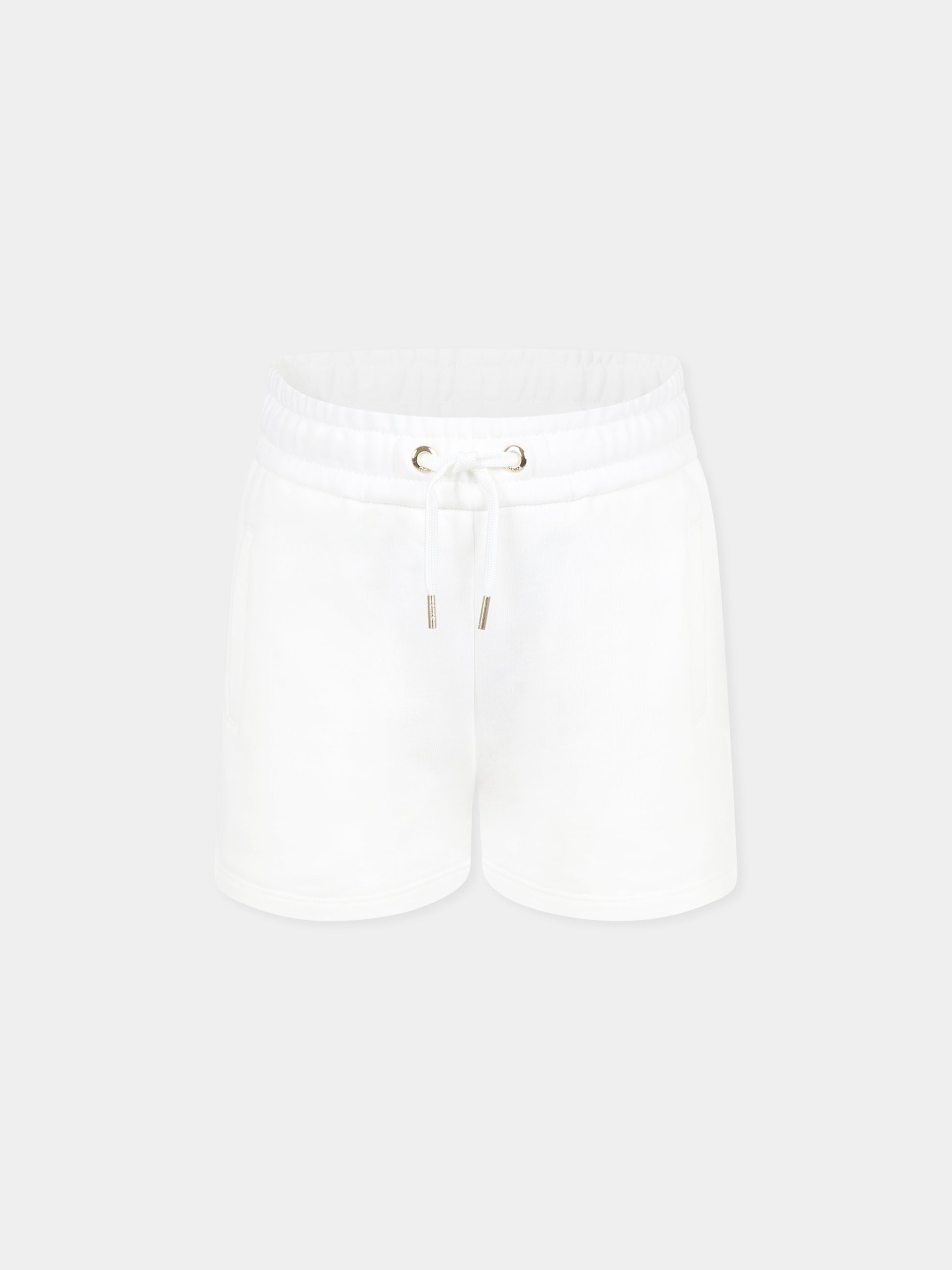 Shorts bianchi per bambina con logo,Chloé Kids,C20464 117