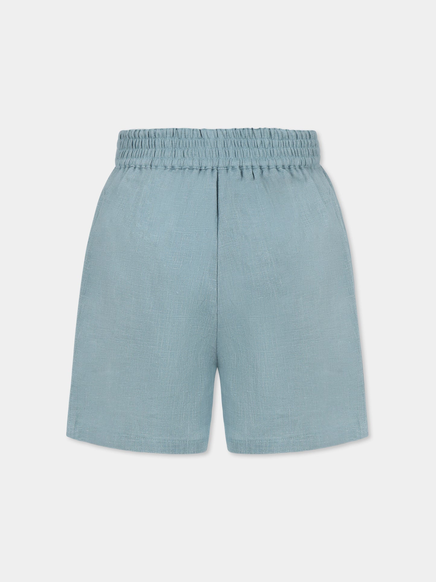 Shorts celesti per bambina con logo,Chloé Kids,C20602 78J