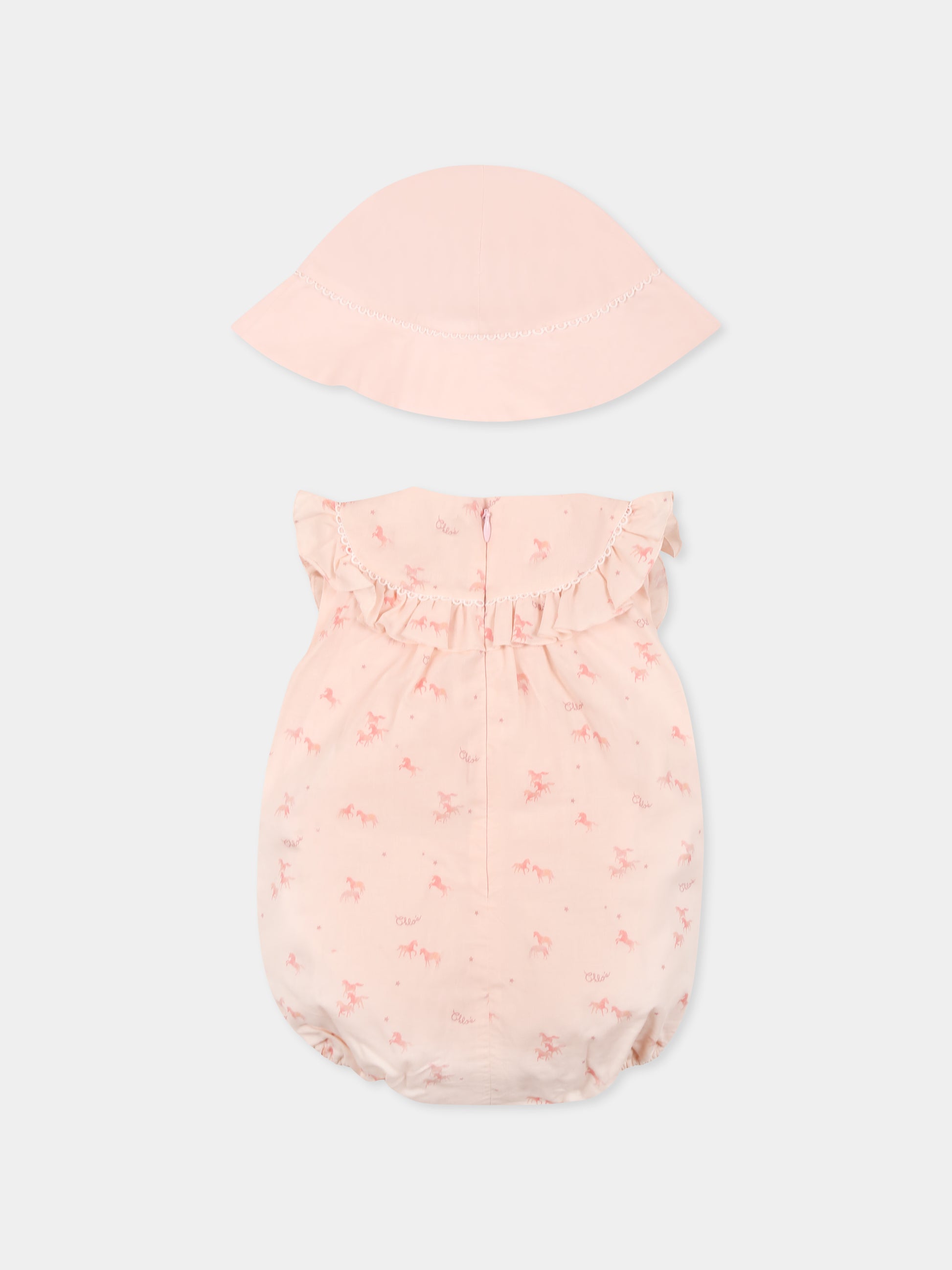 Completo nascita rosa per neonata con unicorni,Chloé Kids,C20407 Z40