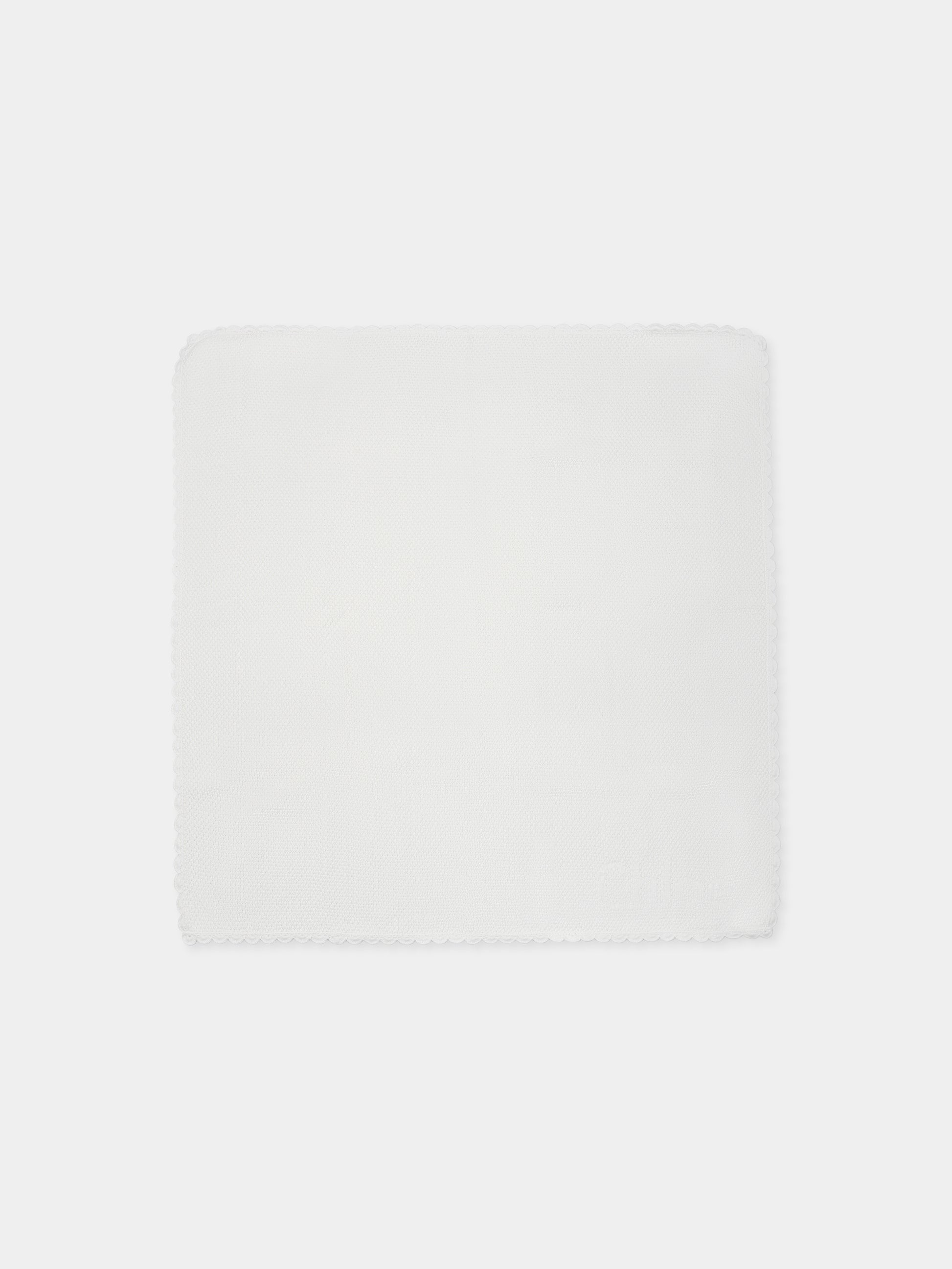 Coperta avorio per neonata con logo,Chloé Kids,C20586 117