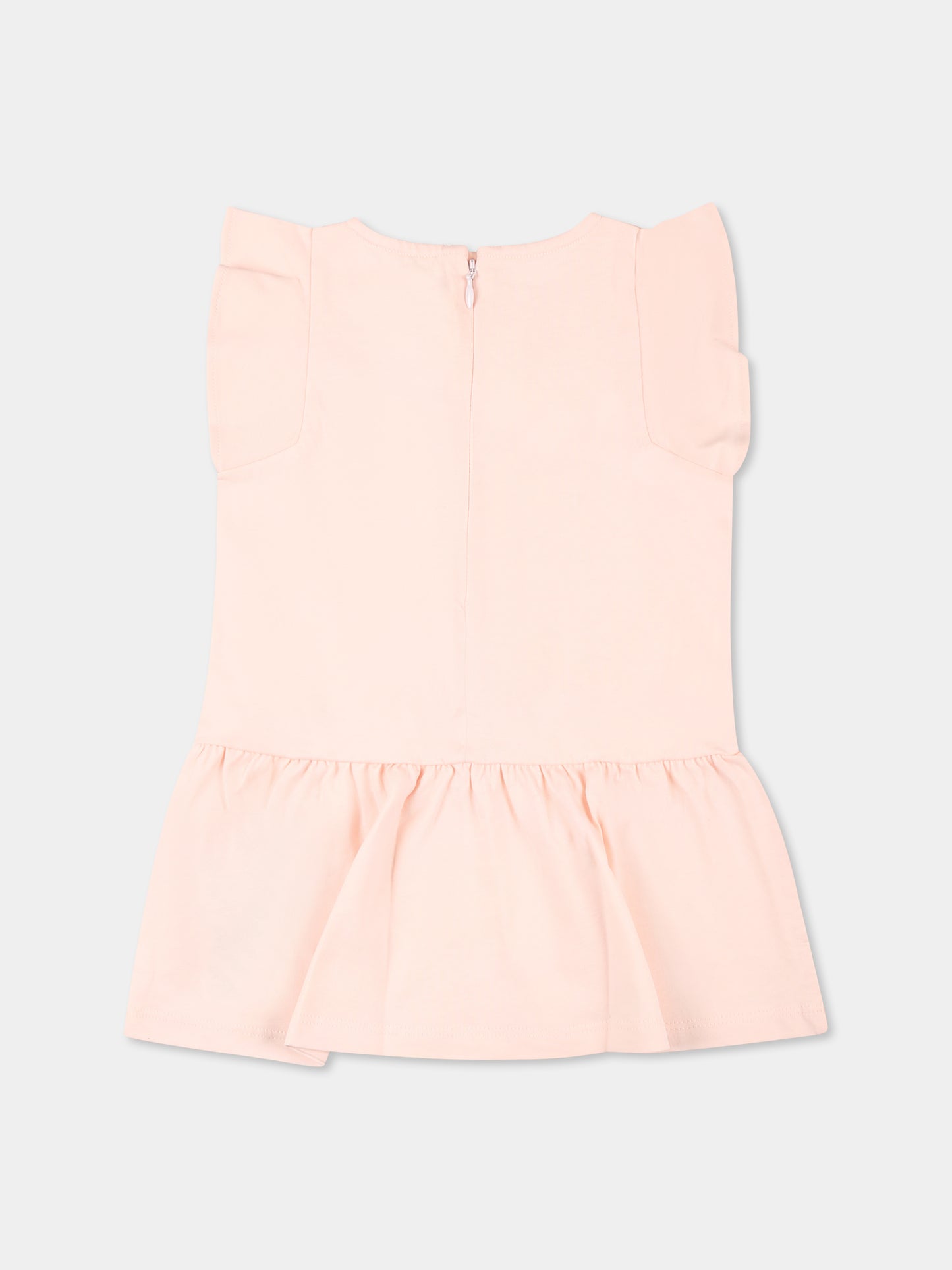 Vestito rosa per neonata con logo,Chloé Kids,C20596 46J