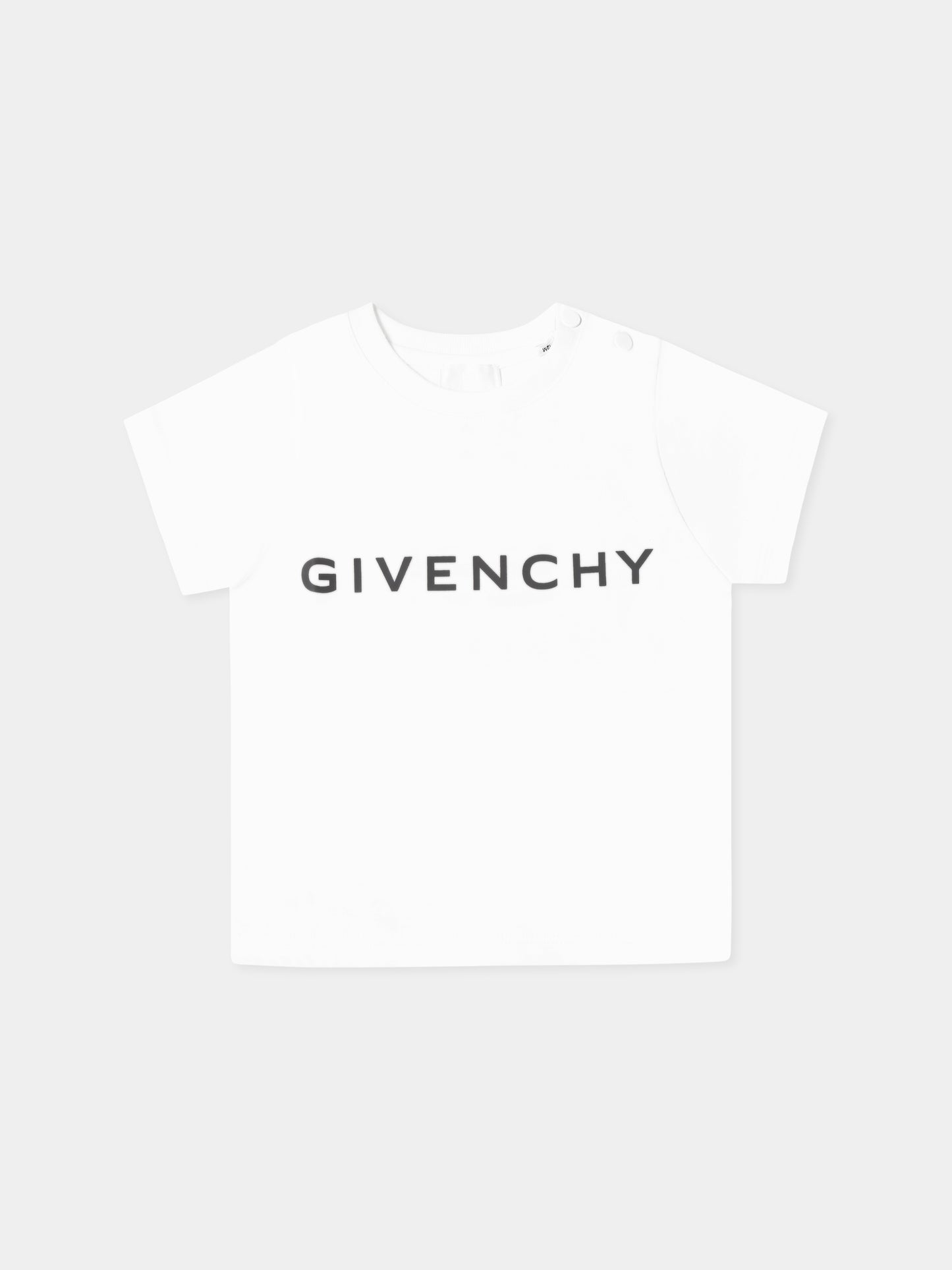 T-shirt bianca per neonato con logo,Givenchy Kids,H30640 10P