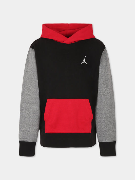 Felpa nera per bambino con Jumpman,Jordan,95D392 KR5