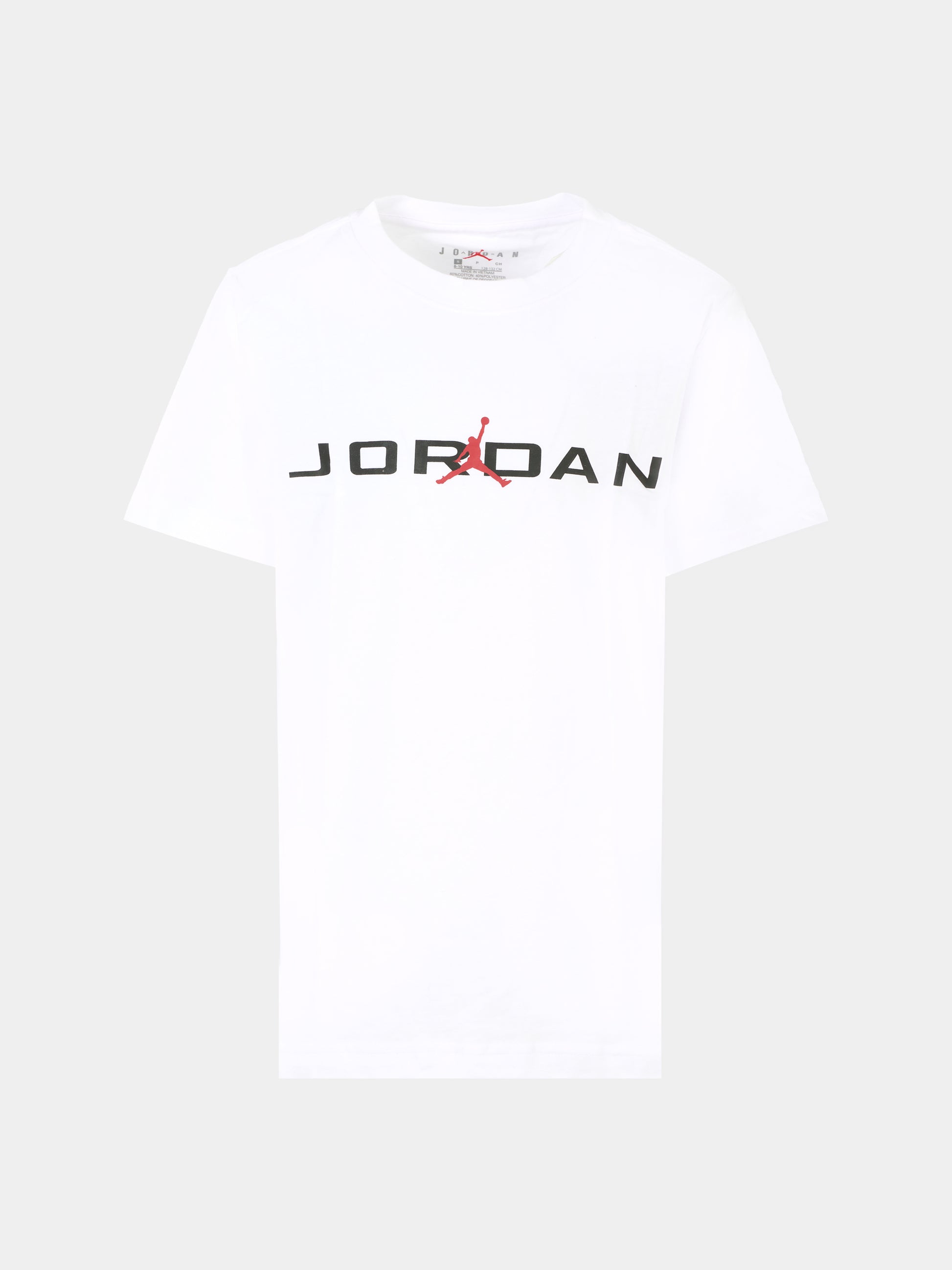 T-shirt bianca per bambino con logo e jumpman,Jordan,95D628 001