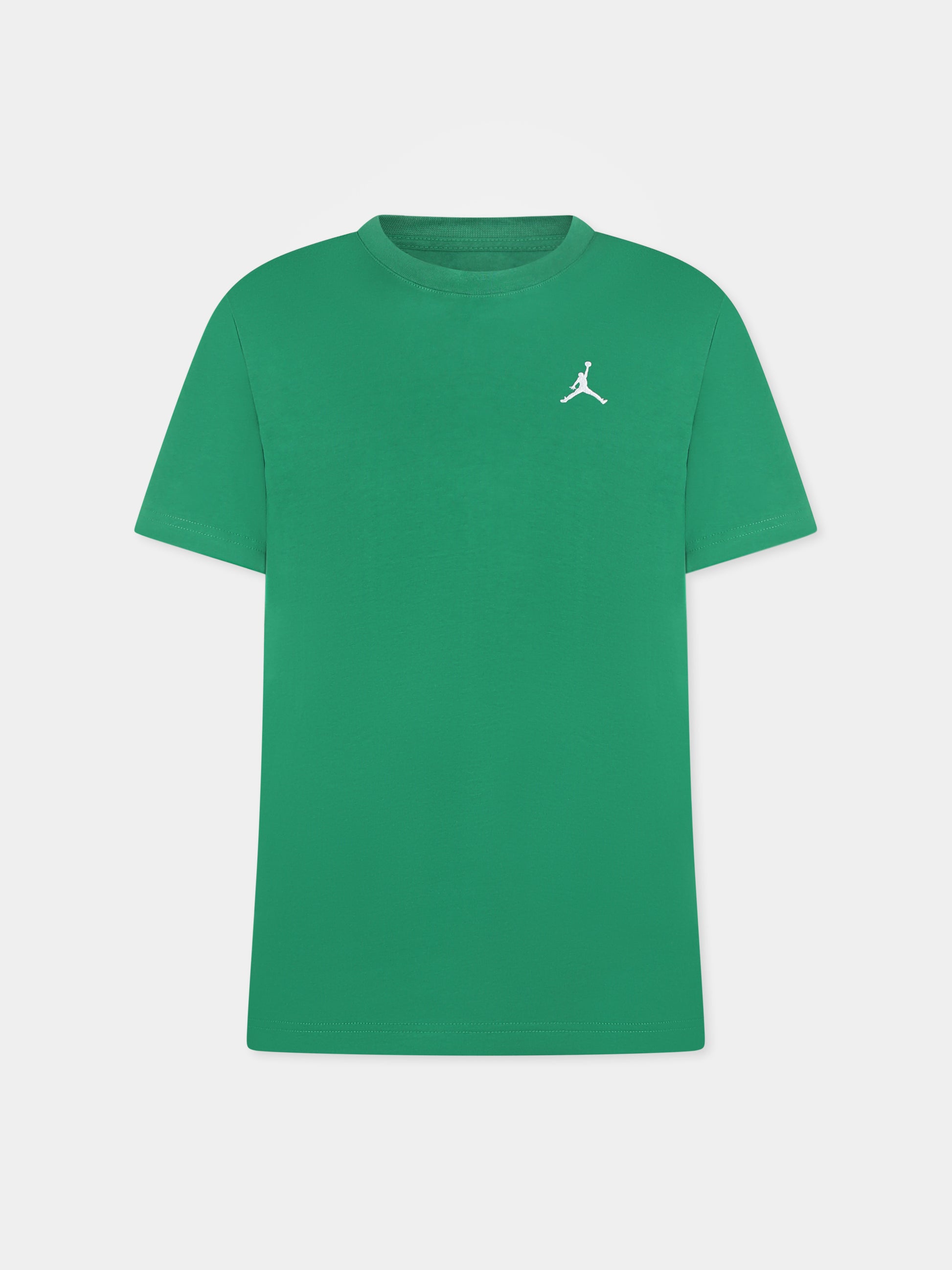 T-shirt verde per bambino con logo,Jordan,95D266 E1P