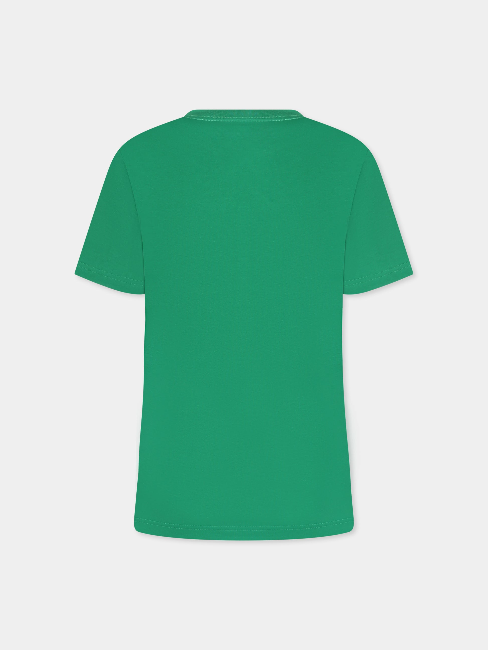 T-shirt verde per bambino con logo,Jordan,95D266 E1P
