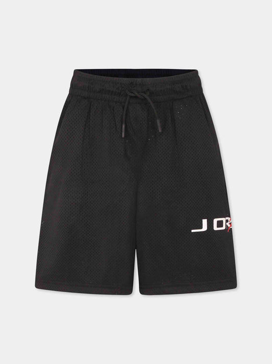 Shorts neri per bambino con logo e Jumpman,Jordan,95D667 023