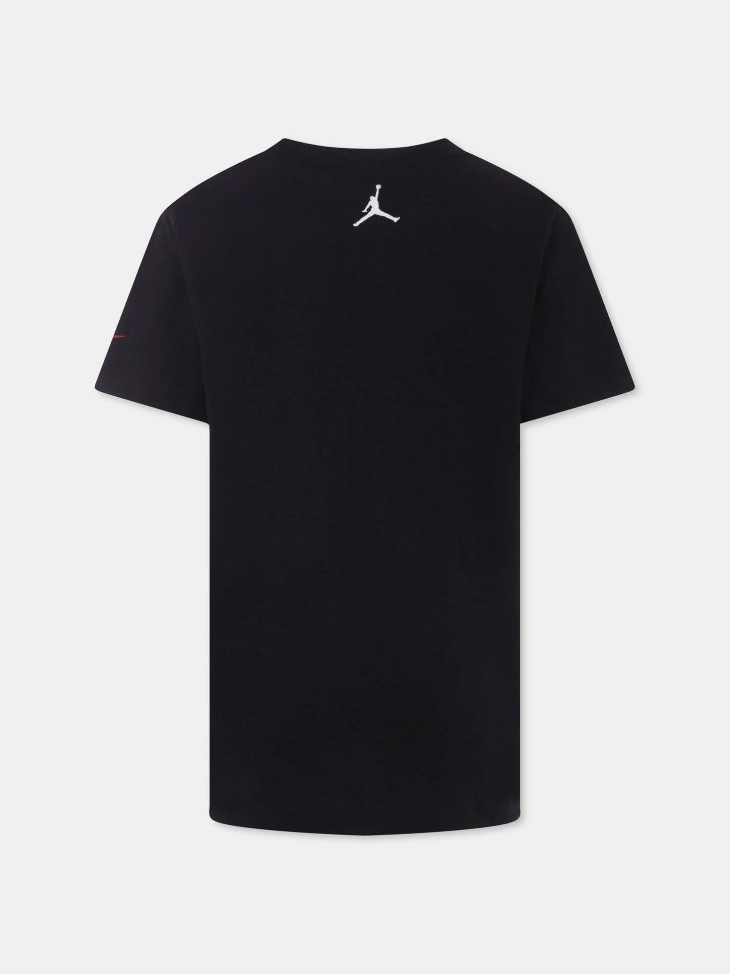 T-shirt nera per bambino con stampa Michael Jordan,Jordan,95D625 023