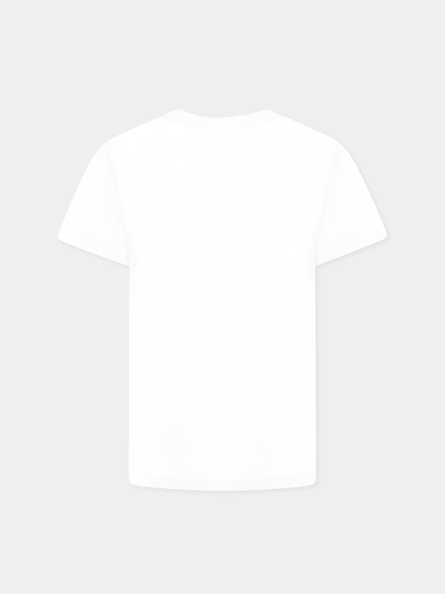 White t-shirt for boy with logo