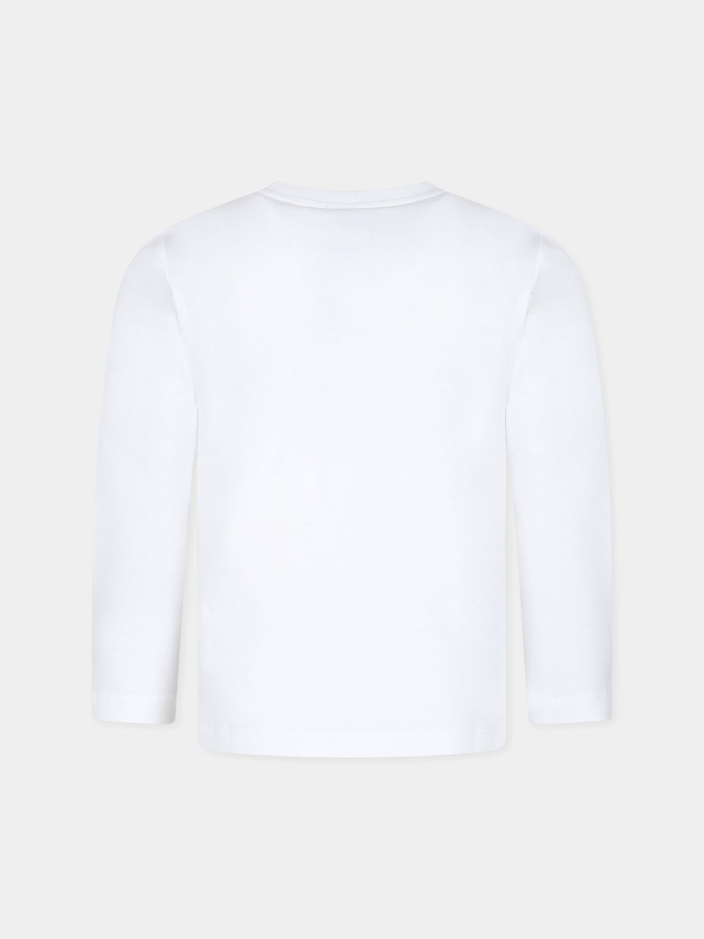 T-shirt bianca per bambino con Teddy Bear,Moschino Kids,HPO00J LAA02 10101