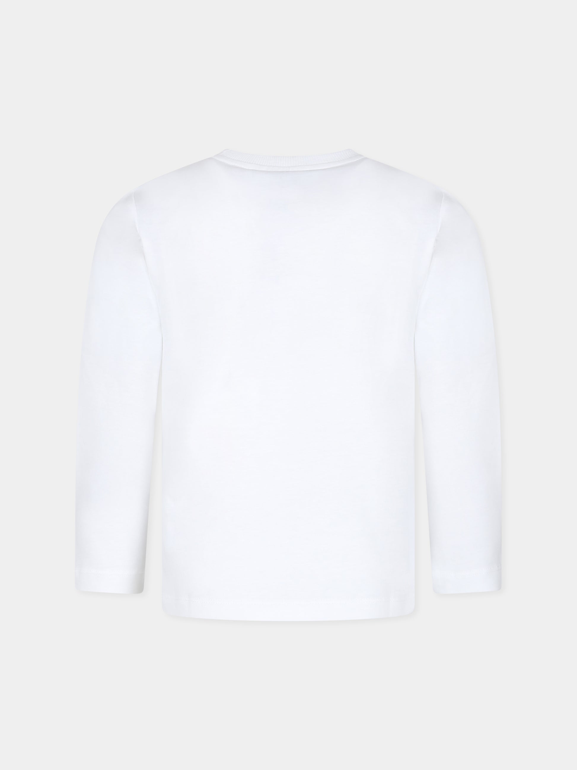 T-shirt bianca per bambino con Teddy Bear,Moschino Kids,HPO00J LAA02 10101