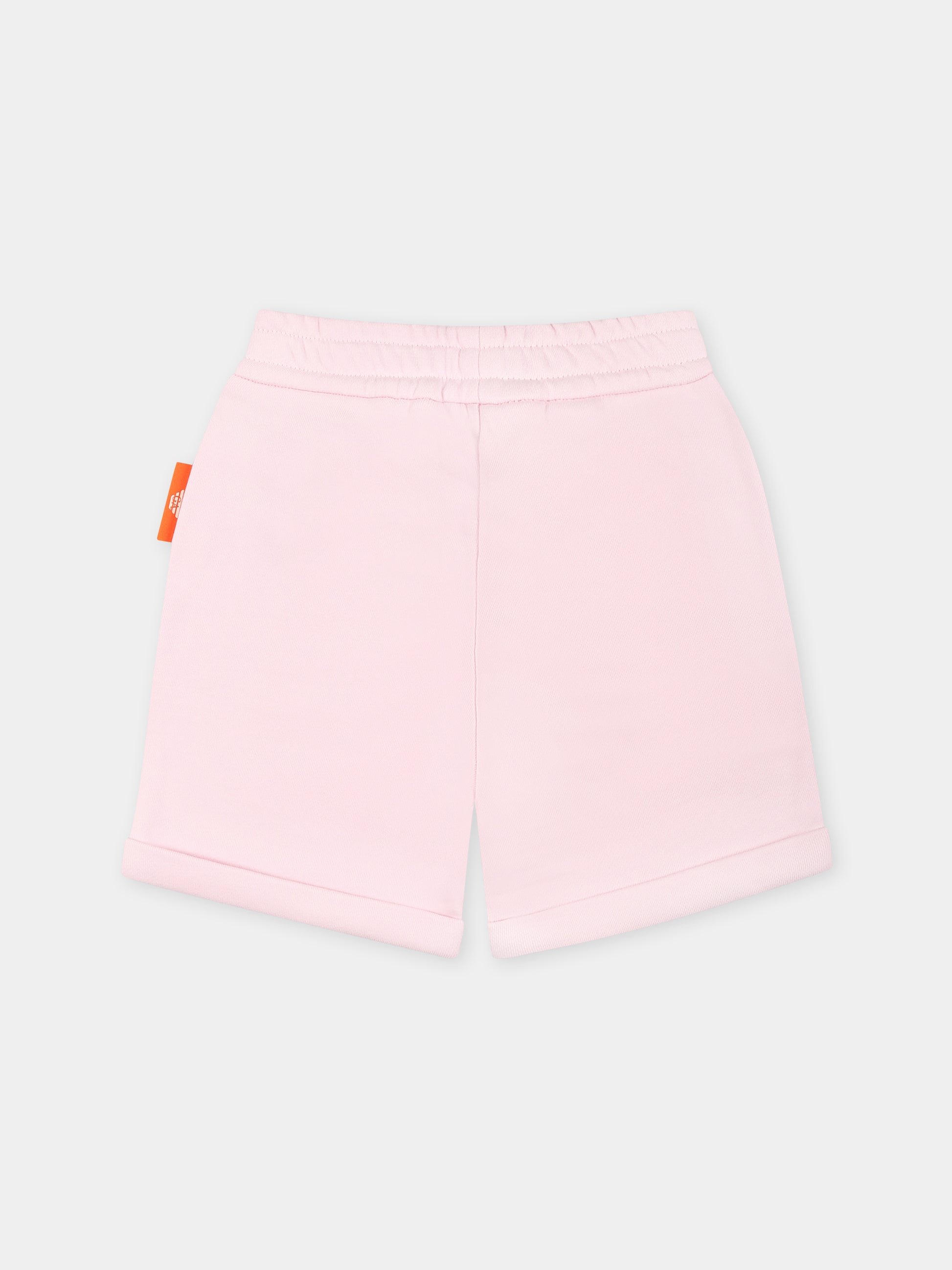 Shorts rosa per neonata con Manga Bear,Emporio Armani,EB000278 AF13552 U4271