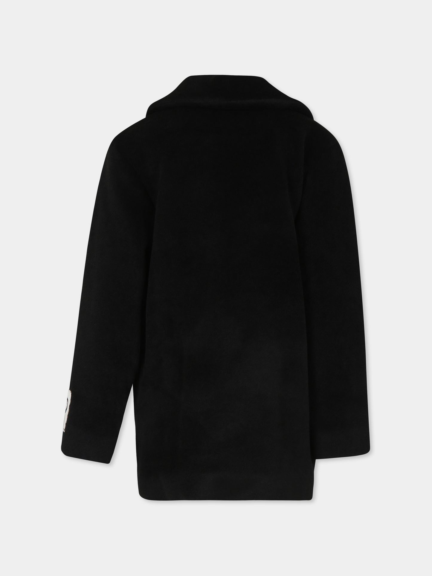 Cappotto nero per bambina con logo,Pinko,F3PIJGCO196 110