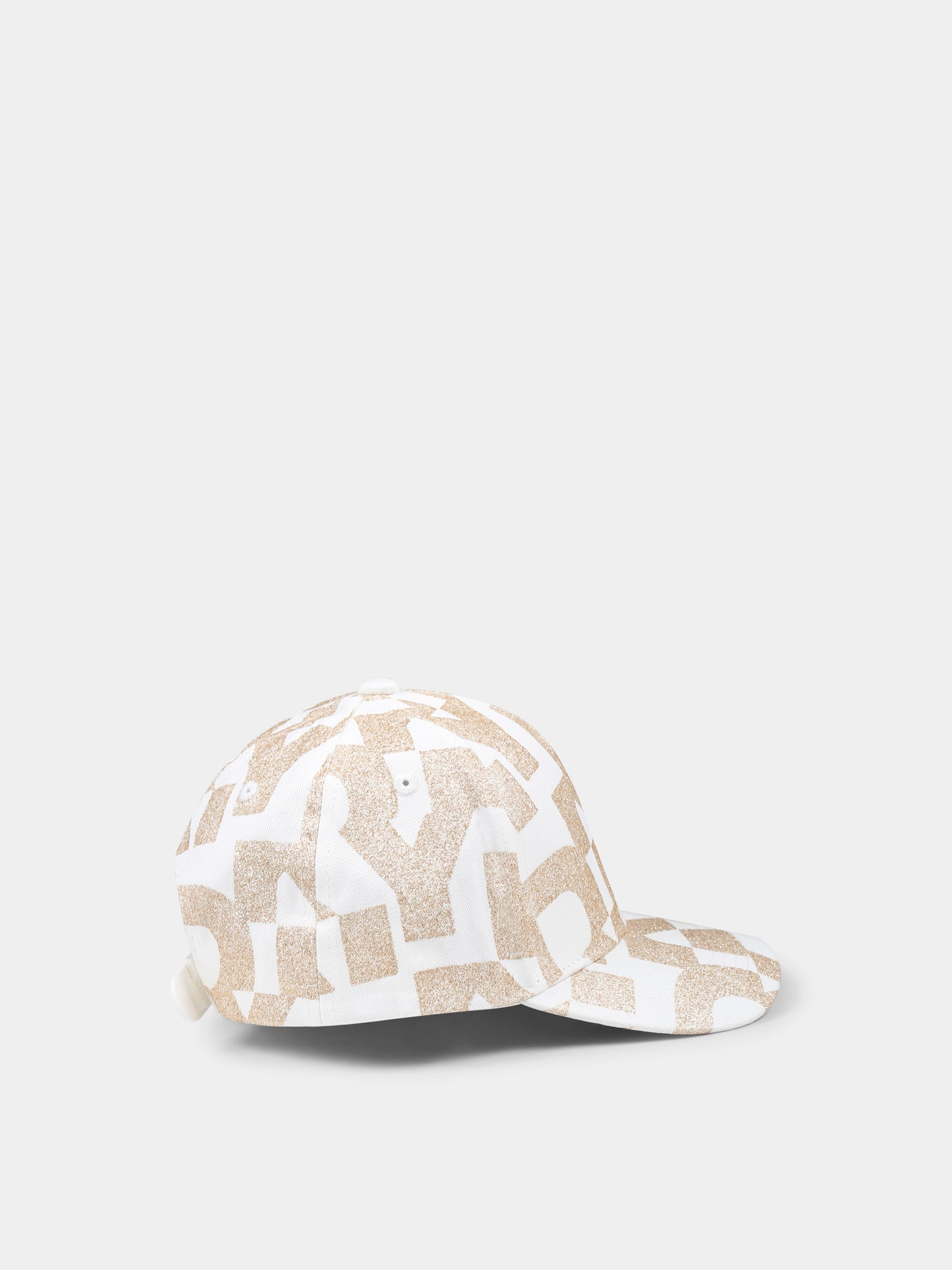 Cappello bianco per bambina con logo,Dkny,D62096 560