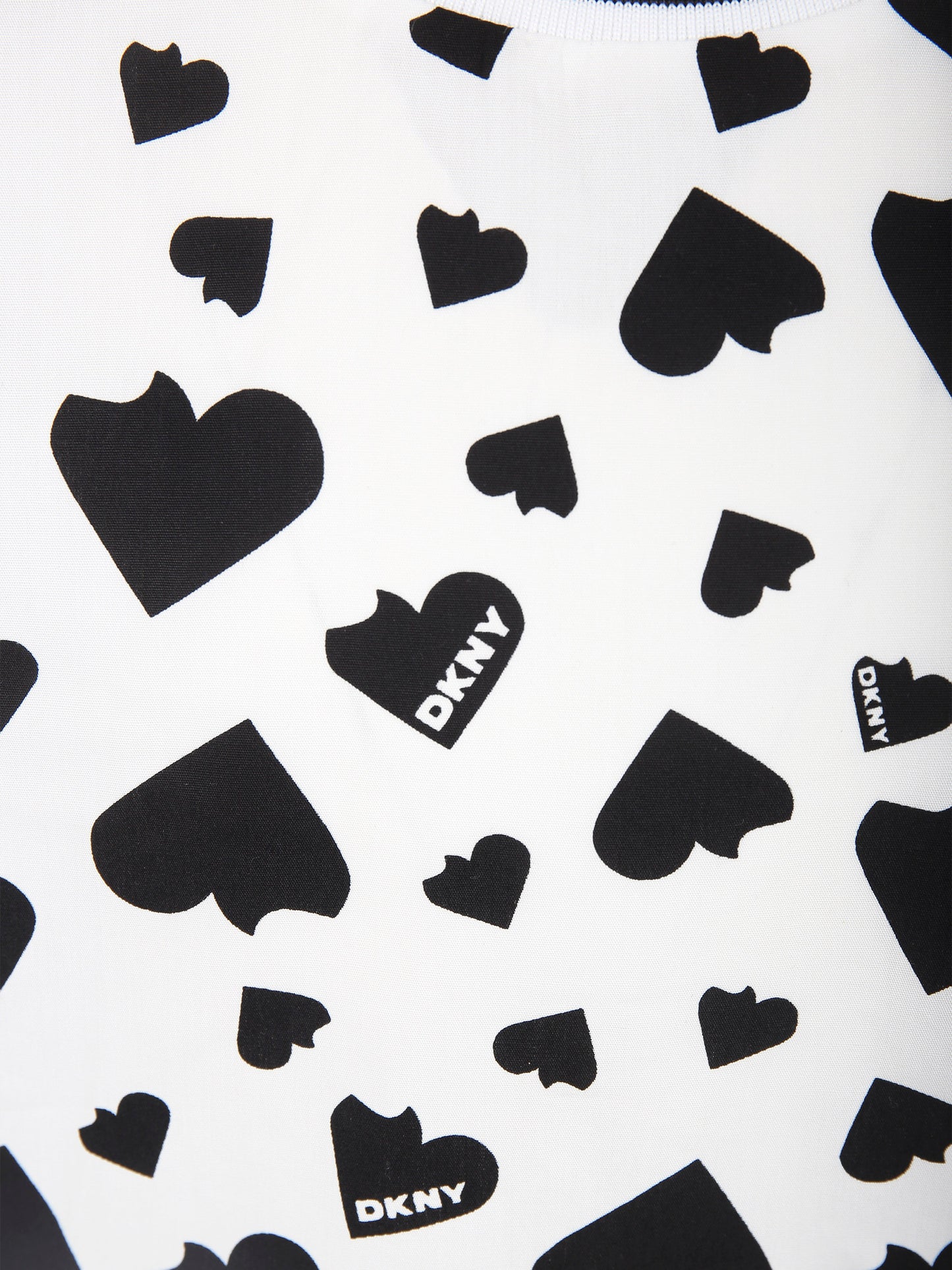Top bianco per bambina con cuori all over,Dkny,D62315 N50