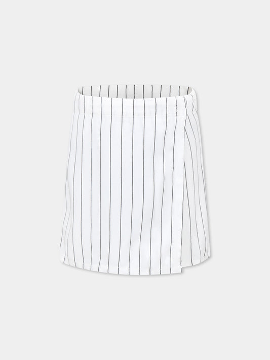 White shorts for girl with logo
