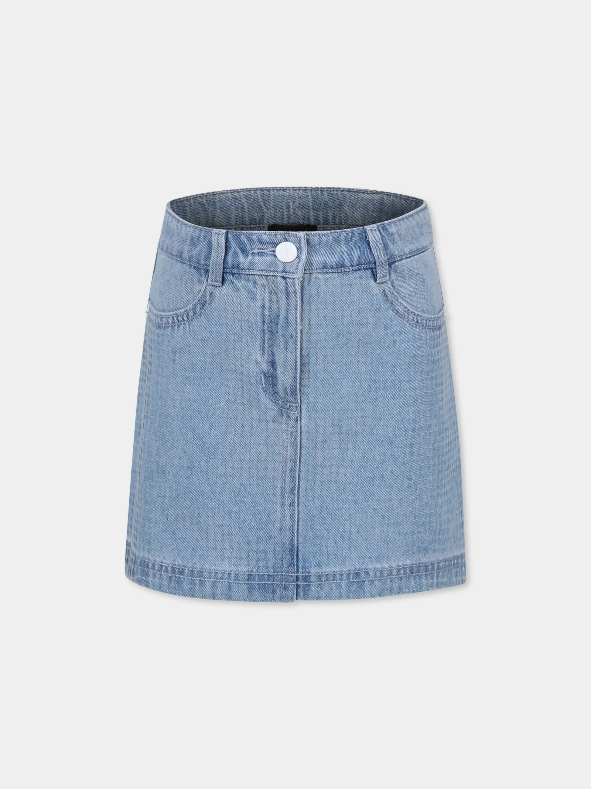 Gonna denim per bambina con paillettes,Dkny,D62259 Z04