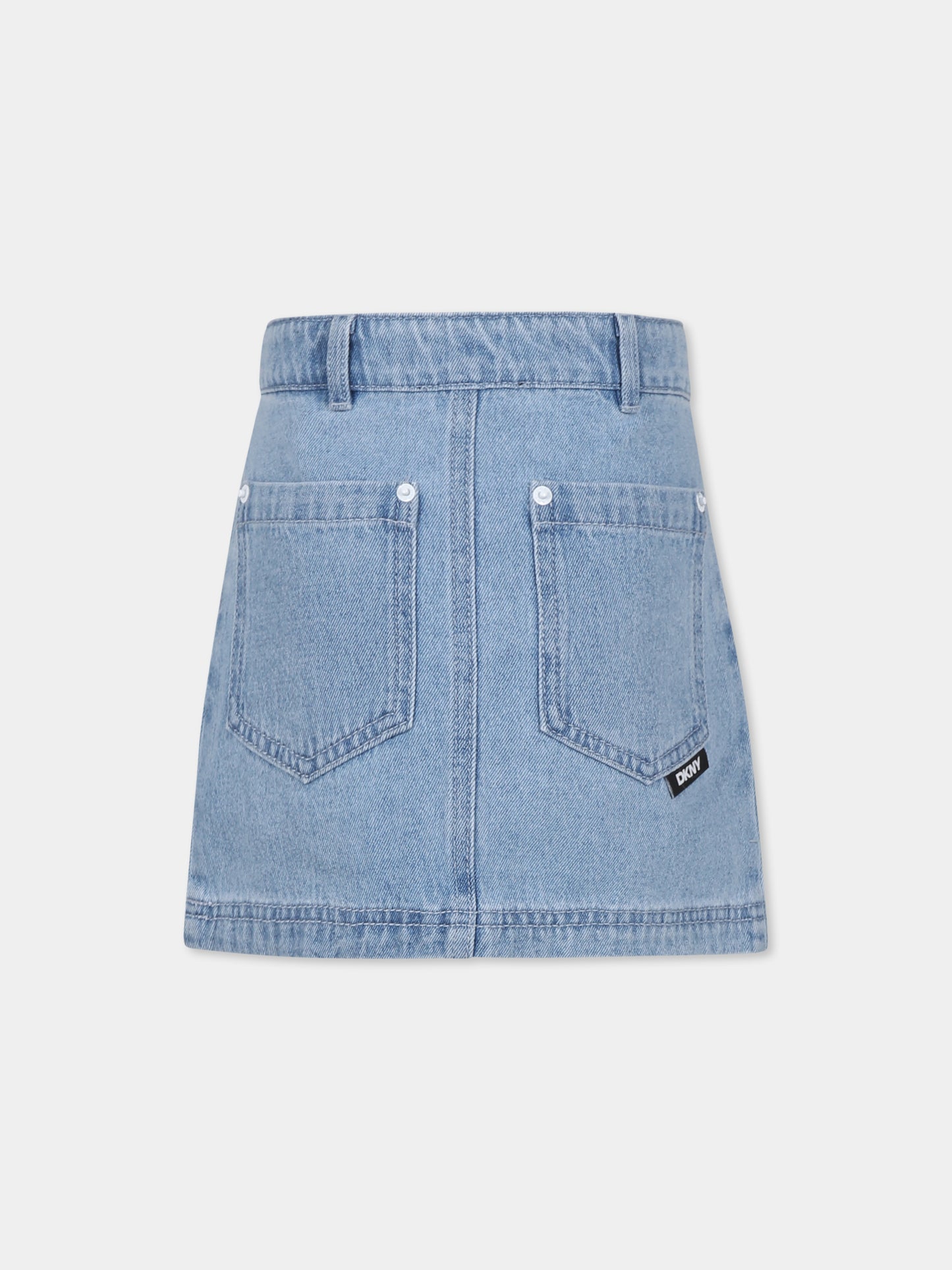 Gonna denim per bambina con paillettes,Dkny,D62259 Z04