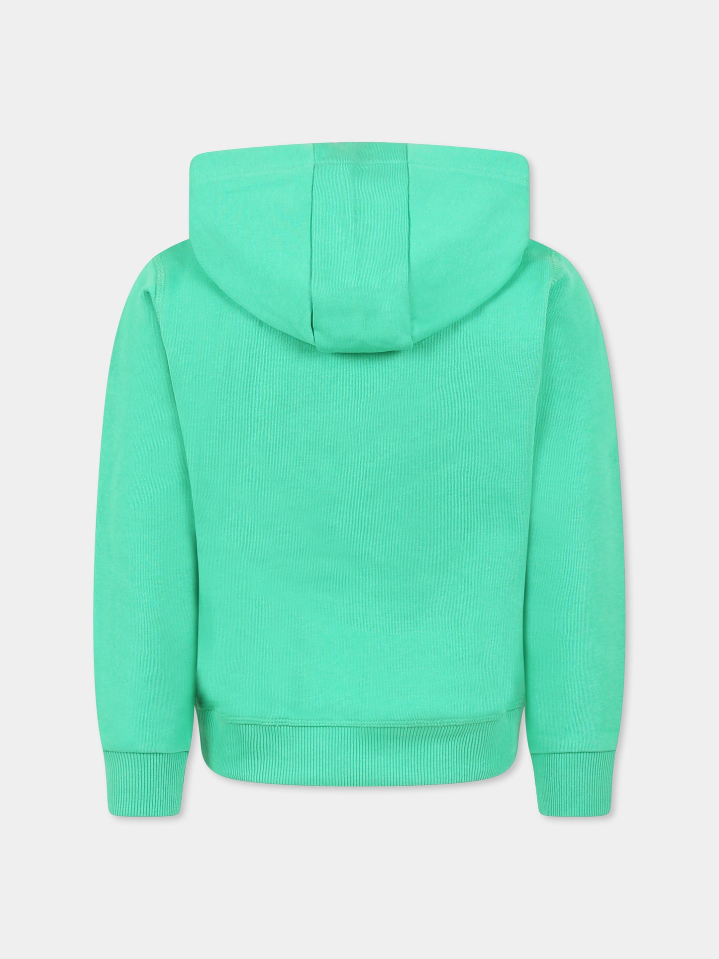 Felpa verde per bambino con logo,Hugo,G00349 67F
