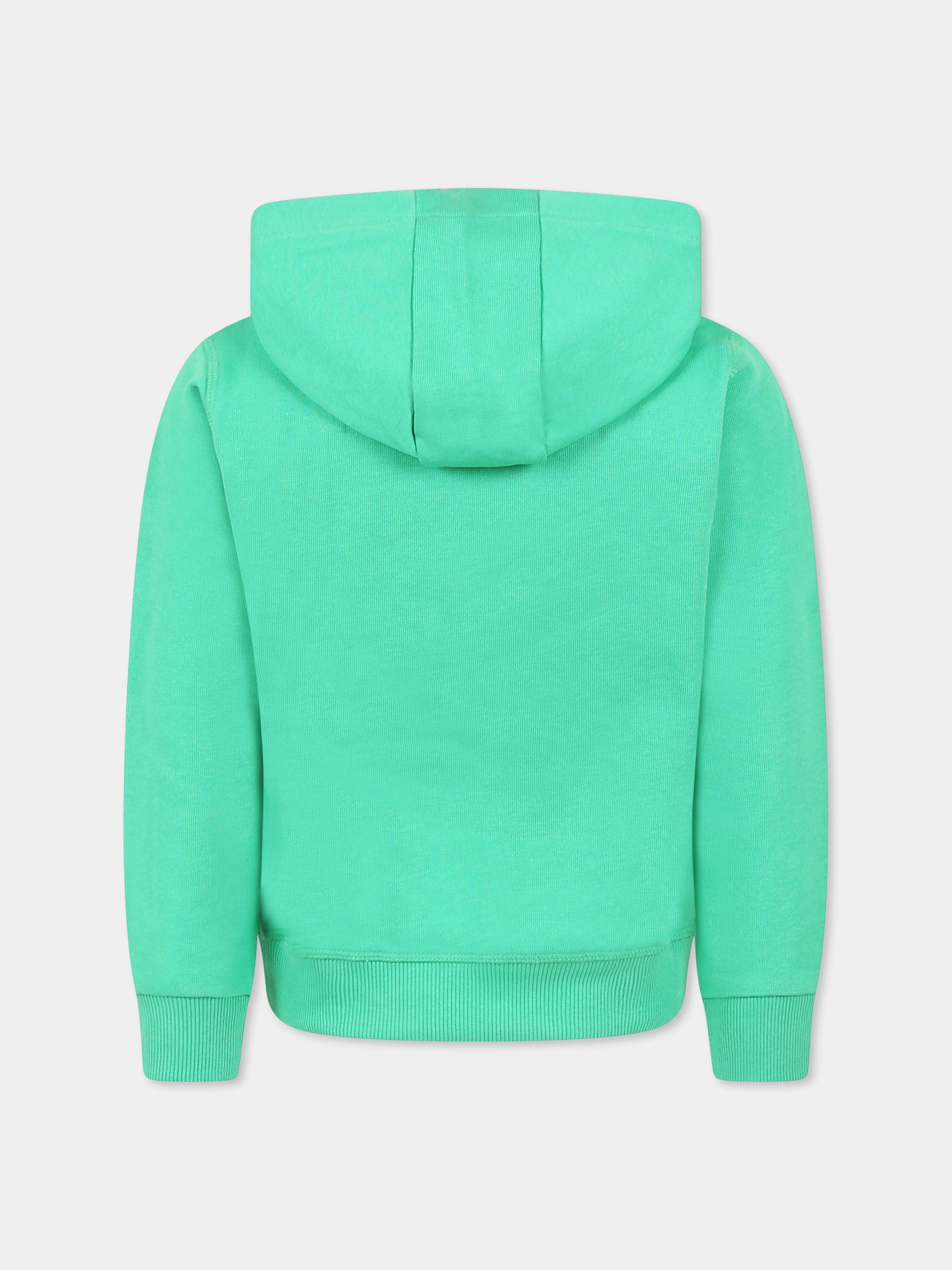 Felpa verde per bambino con logo,Hugo,G00349 67F