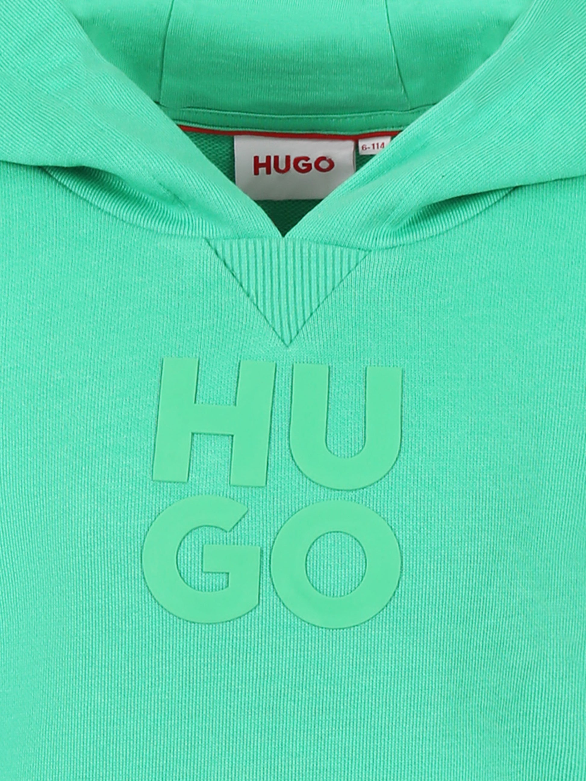 Felpa verde per bambino con logo,Hugo,G00349 67F