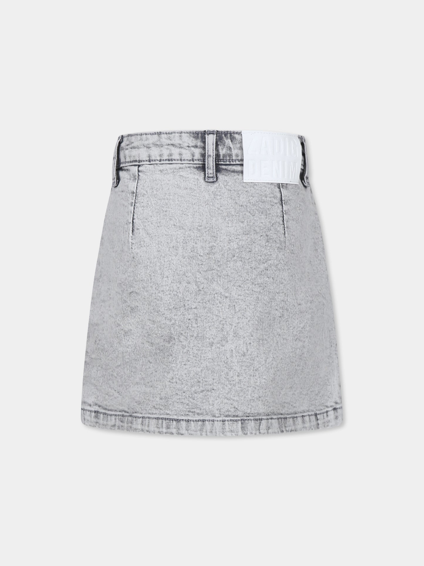 Gonna grigia per bambina con ali e strass,Zadig & Voltaire Kids,X60333 Z20