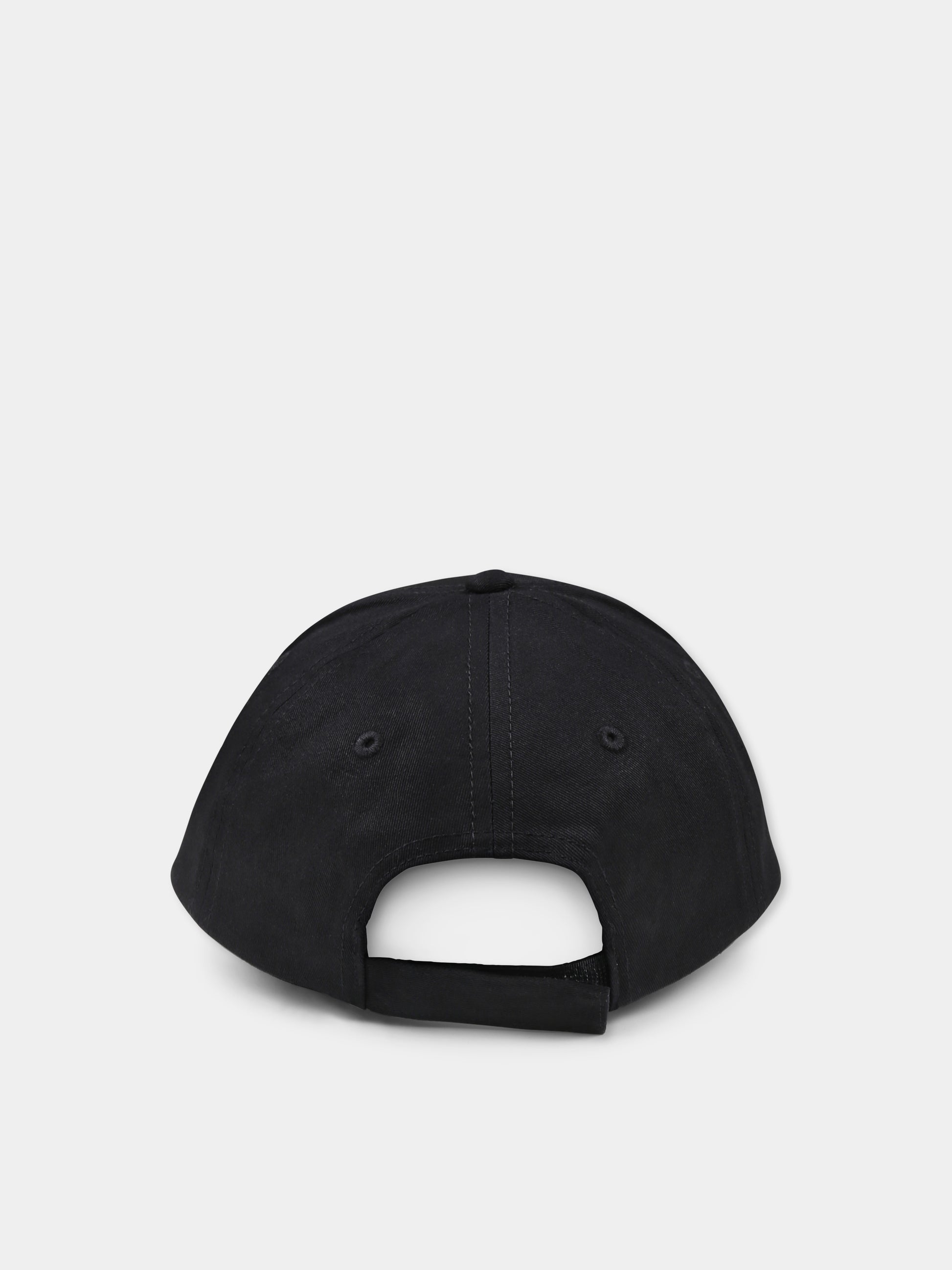 Cappello nero per bambina con logo e strass,Sonia Rykiel Paris,A00316 09B