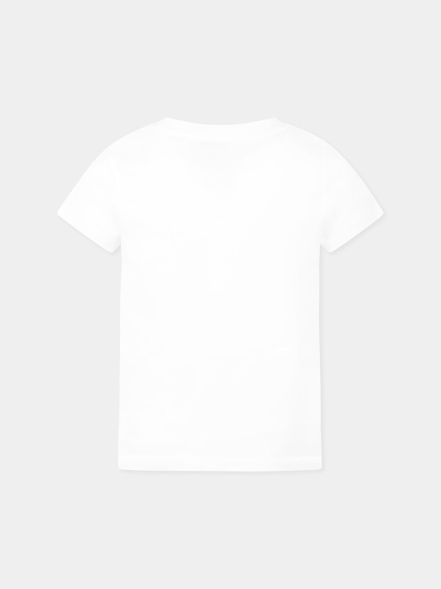 T-shirt bianca per bambina con logo,Sonia Rykiel Paris,A00304 10P