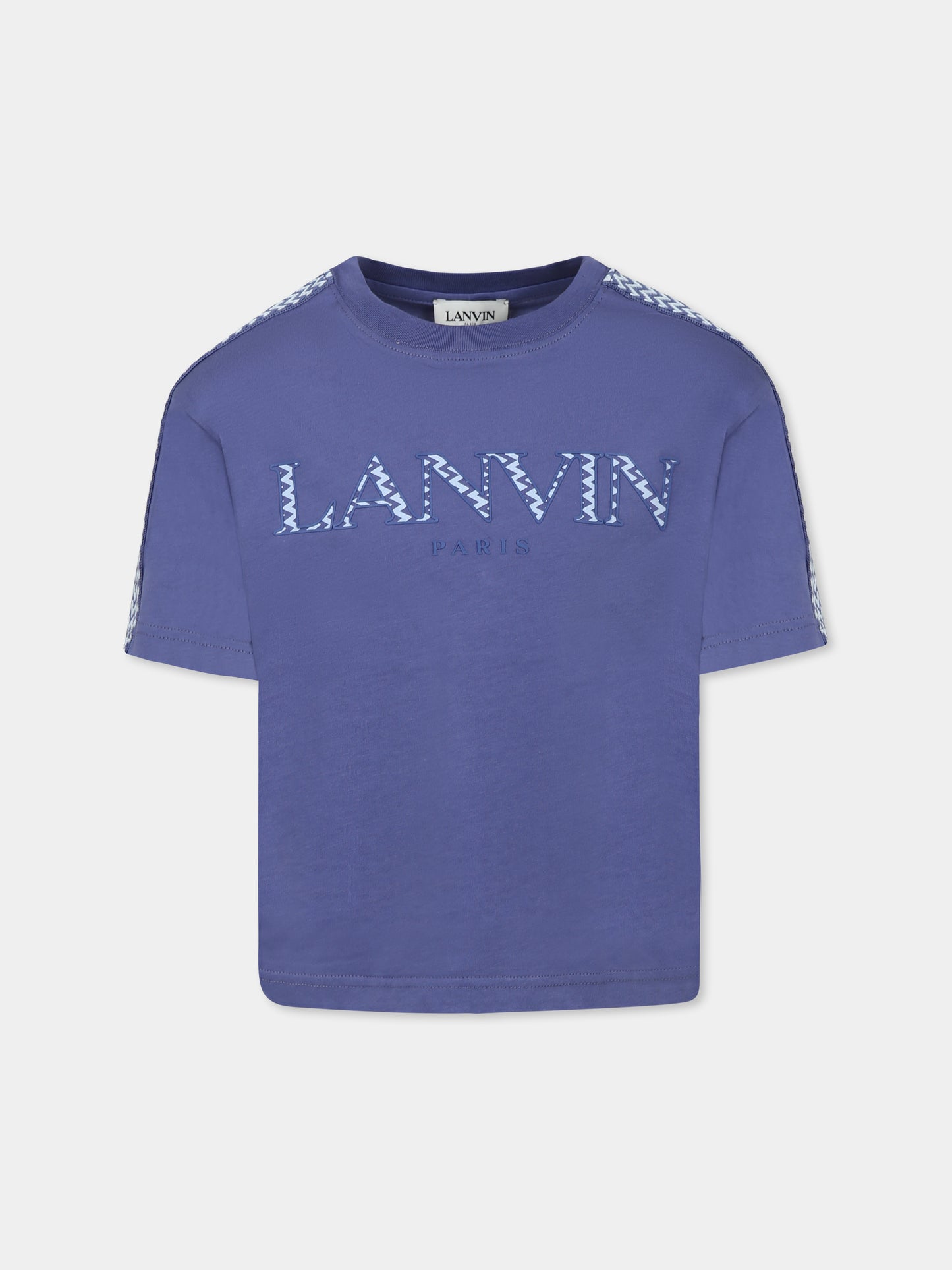 Blue t-shirt for boy with logo