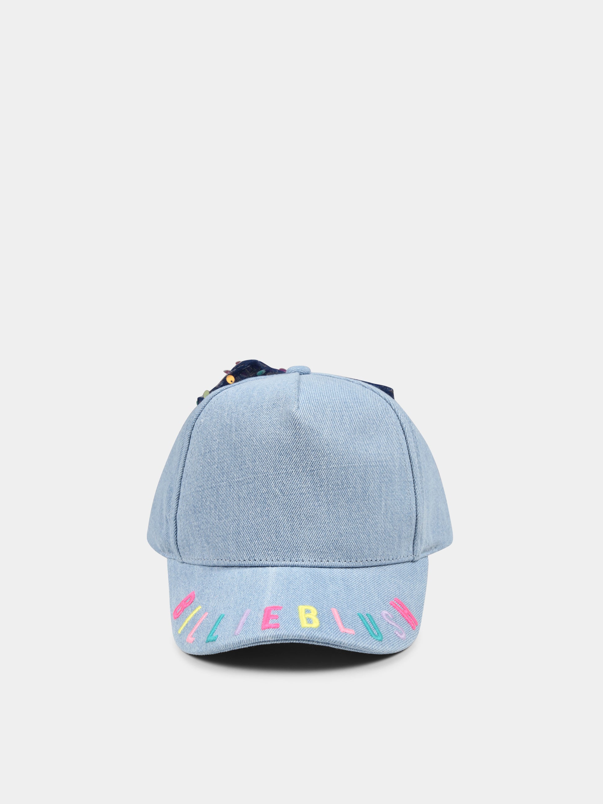Cappello denim per bambina con fiocco,Billieblush,U20763 Z18