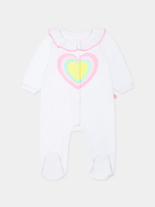 Tutina bianca per neonata con cuore,Billieblush,U21002 10P