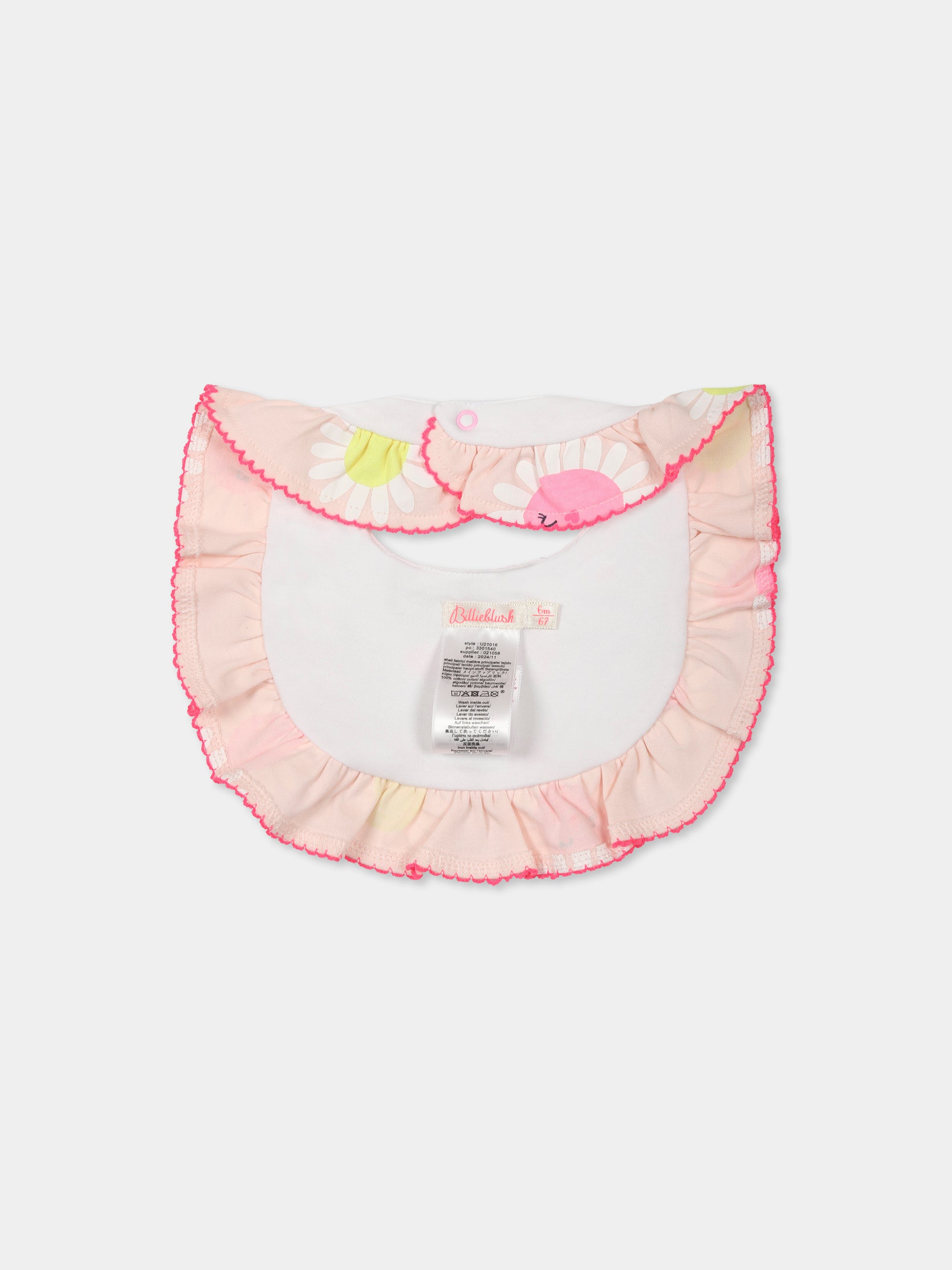 Set tutina rosa per neonata con fiori all over,Billieblush,U21016 45S