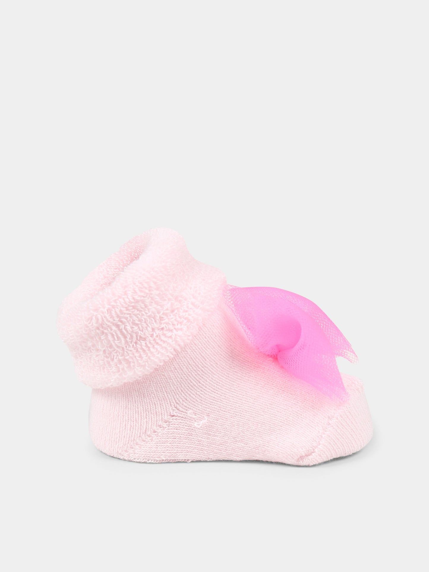 Babbucce rosa per neonata con fiocco,Billieblush,U21090 45S