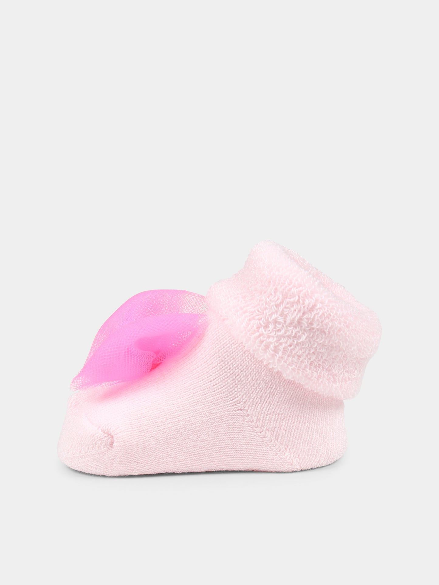 Babbucce rosa per neonata con fiocco,Billieblush,U21090 45S