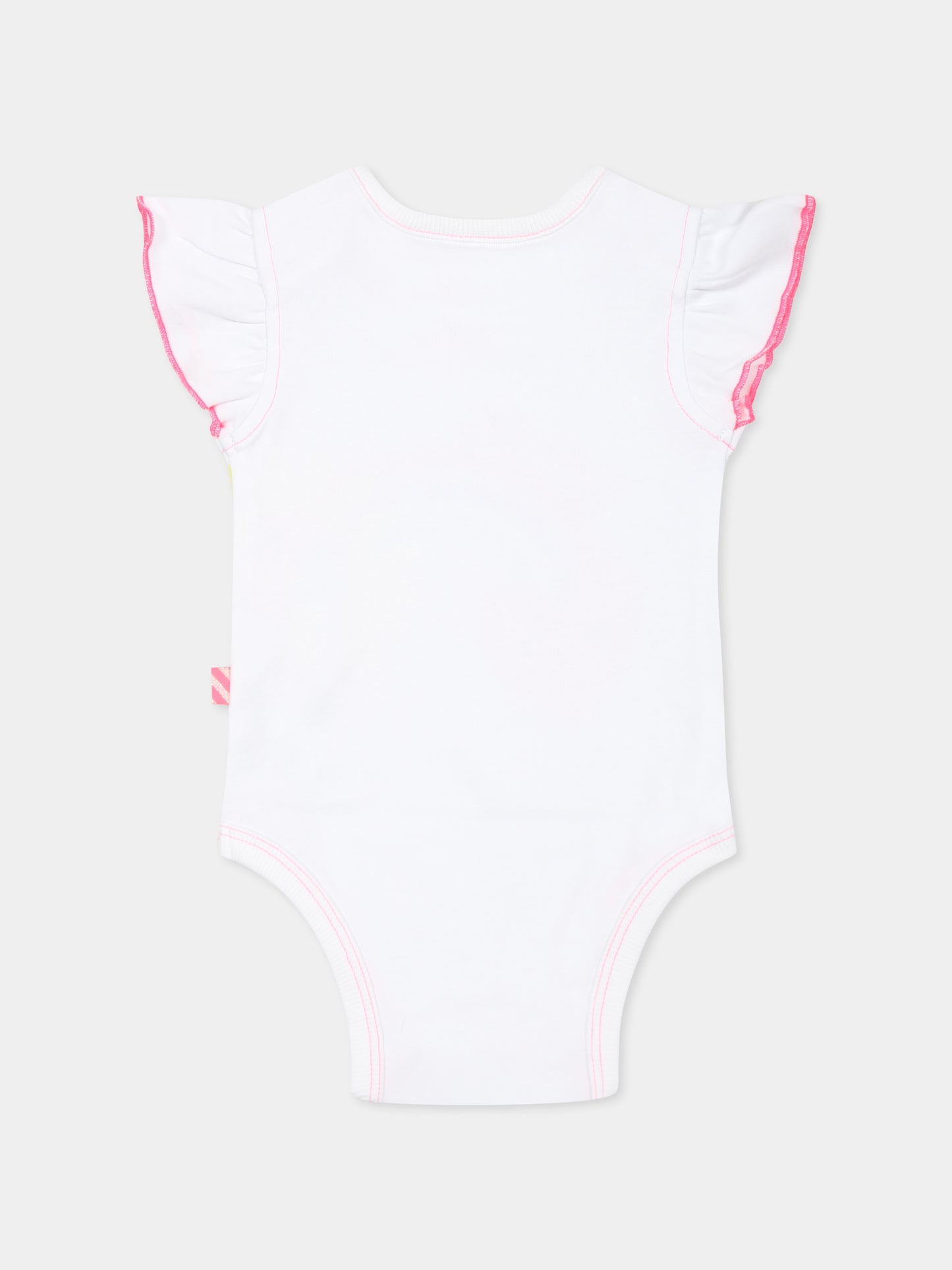 Body bianco per neonata con arcobaleno,Billieblush,U21103 10P