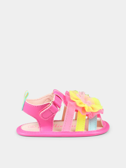 Sandali fucsia per neonata con rouche,Billieblush,U21031 Z41