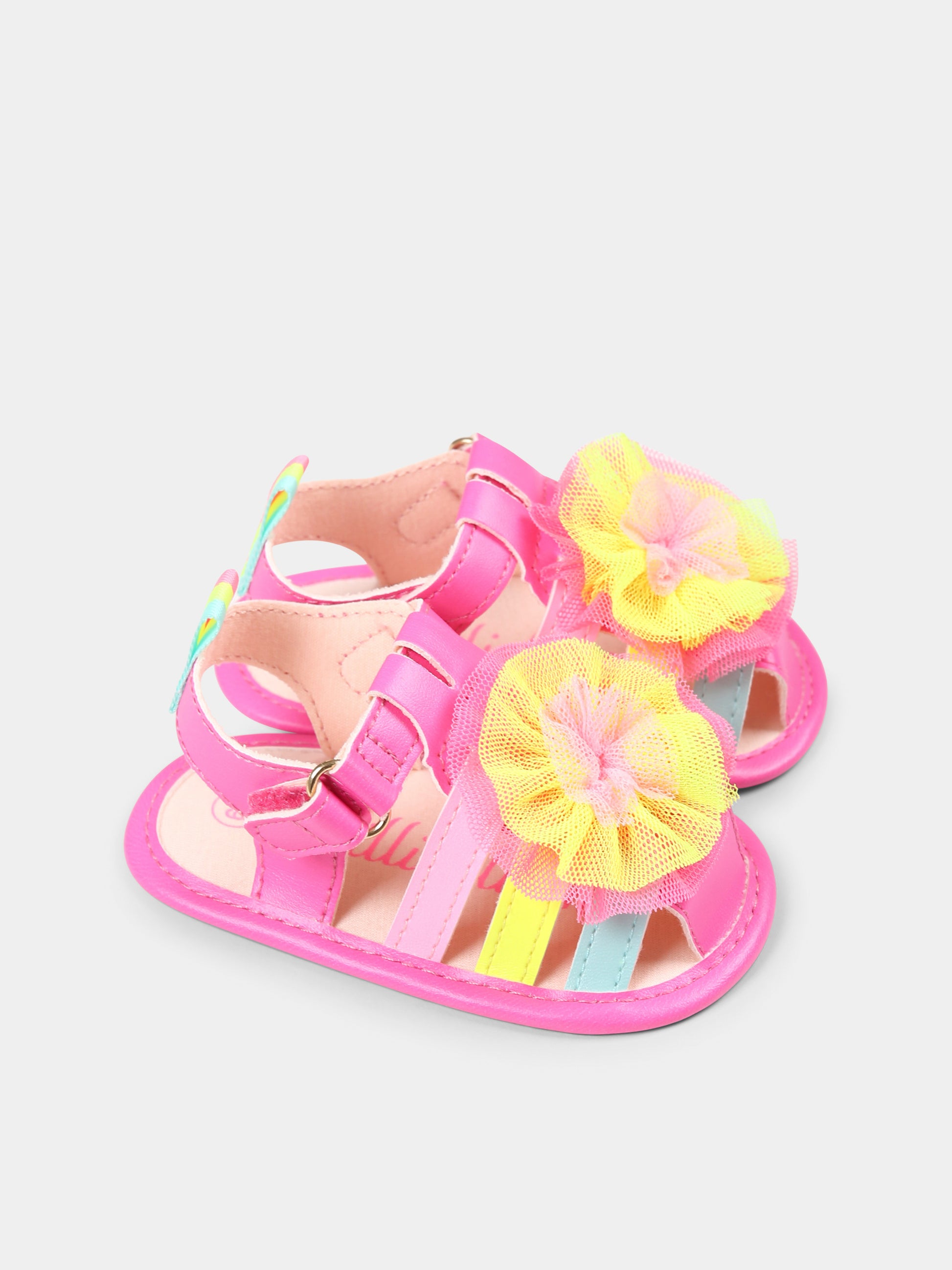 Sandali fucsia per neonata con rouche,Billieblush,U21031 Z41