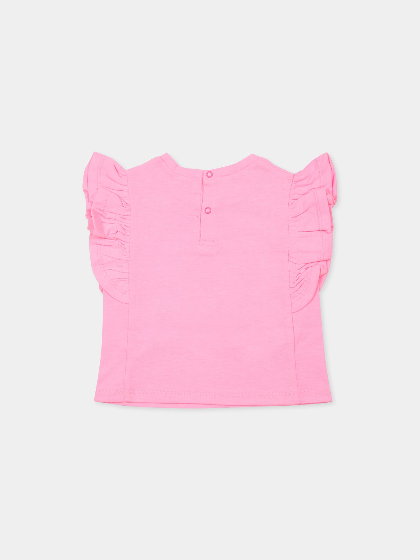 Pink t-shirt for baby girl with heart