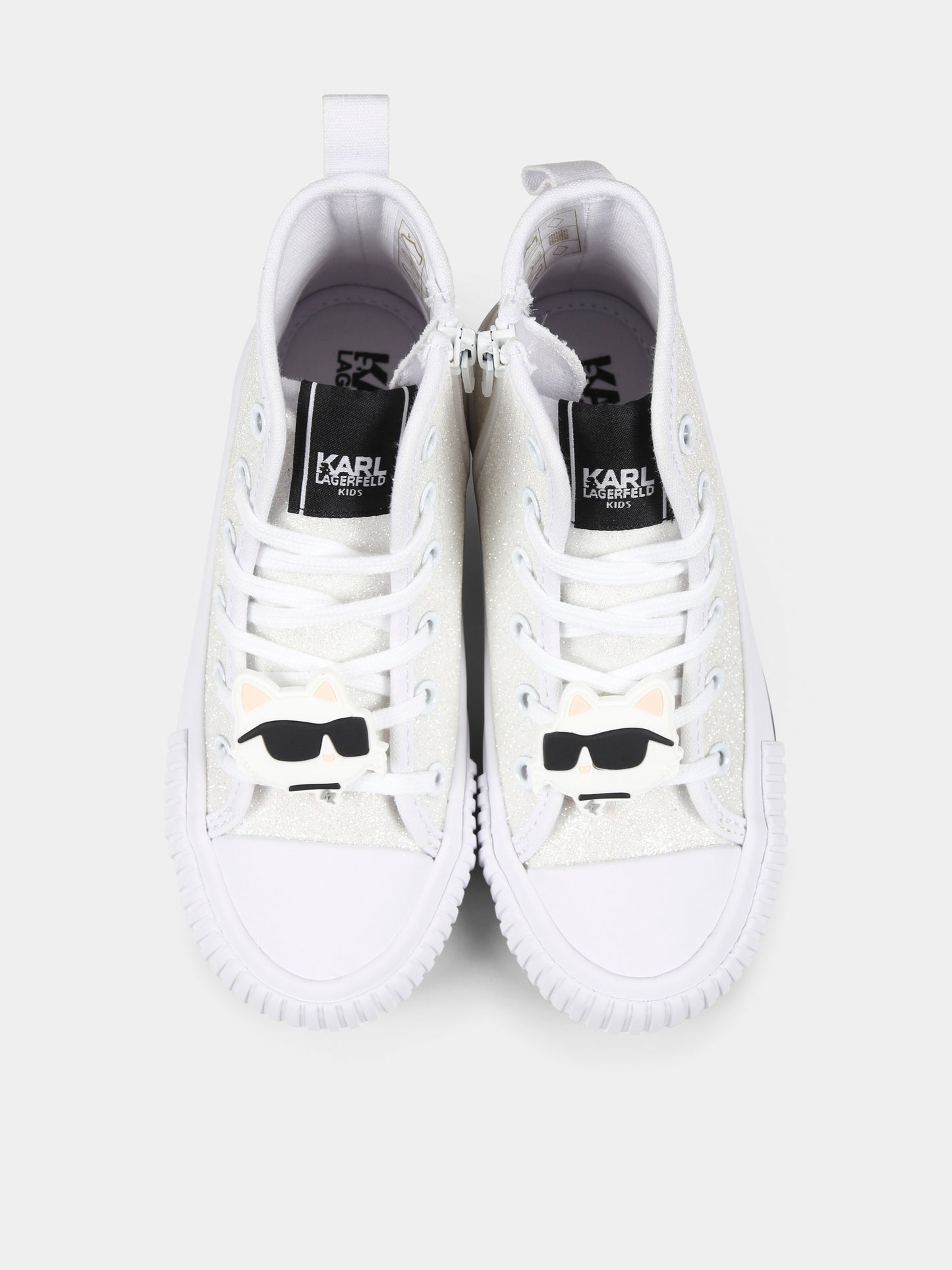 Sneakers bianche per bambina con Choupette e Karl Lagerfeld,Karl Lagerfeld Kids,Z30585 10P