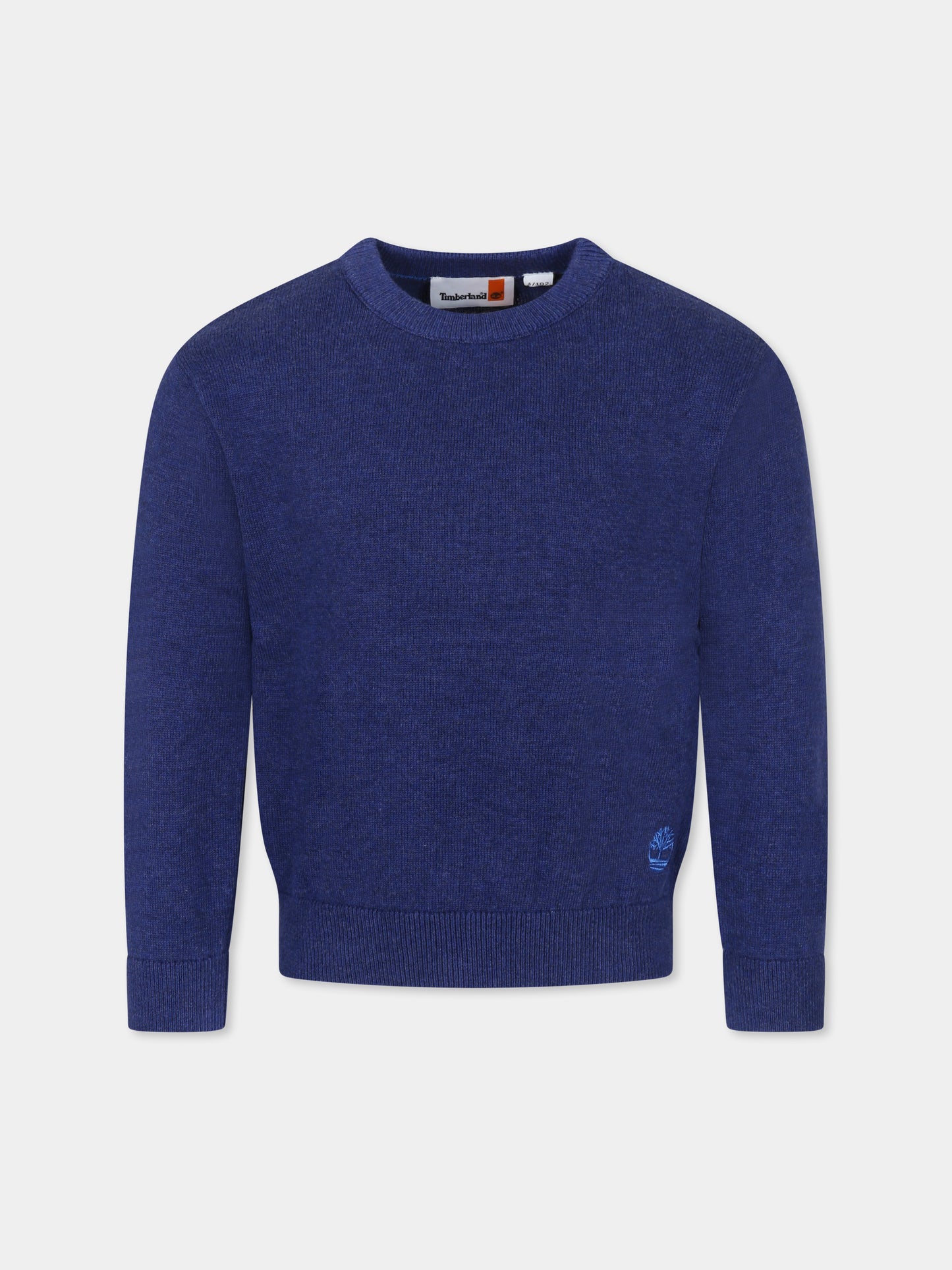 Maglione blu per bambino con albero,Timberland,T60448 84N