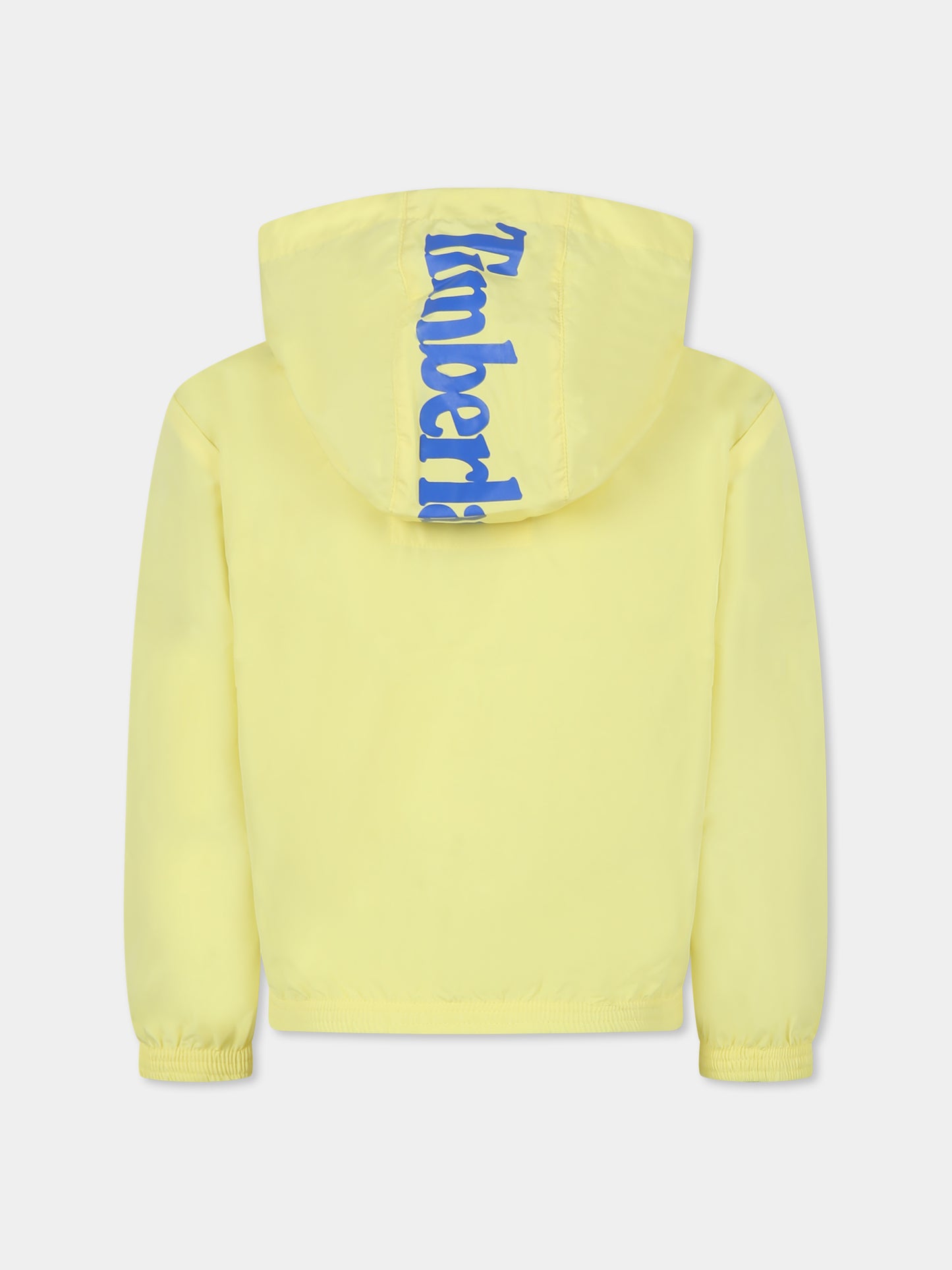 Giacca a vento gialla per bambino con logo,Timberland,T60474 518