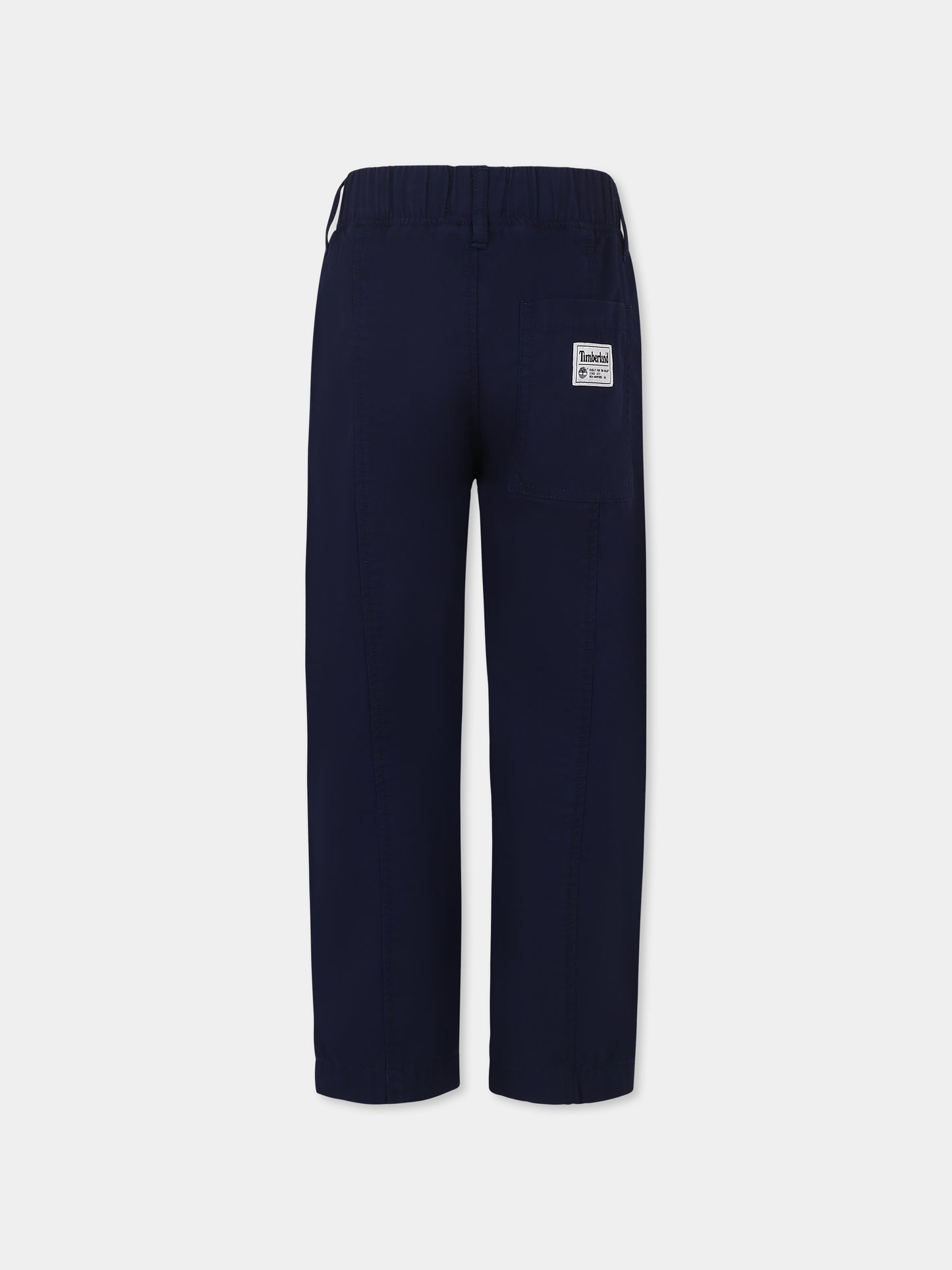 Pantaloni blu per bambino con logo,Timberland,T60465 84N