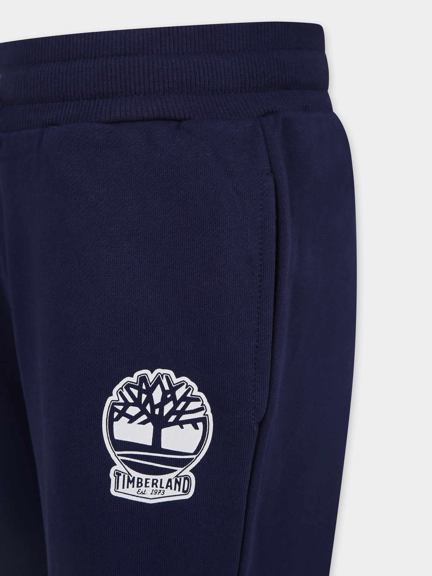 Pantaloni blu per bambino con logo e albero,Timberland,T60461 84N