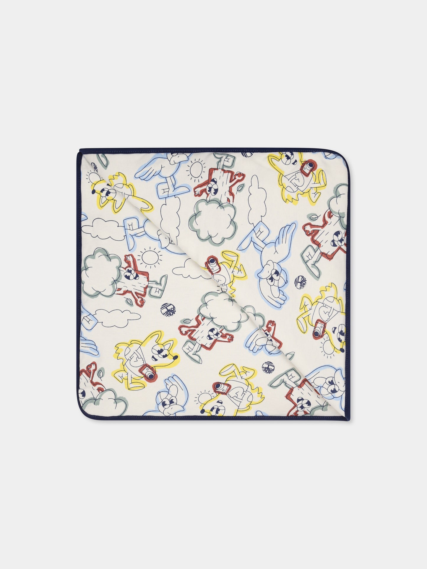 Coperta blu per neonato con albero e stampa,Timberland,T60417 190