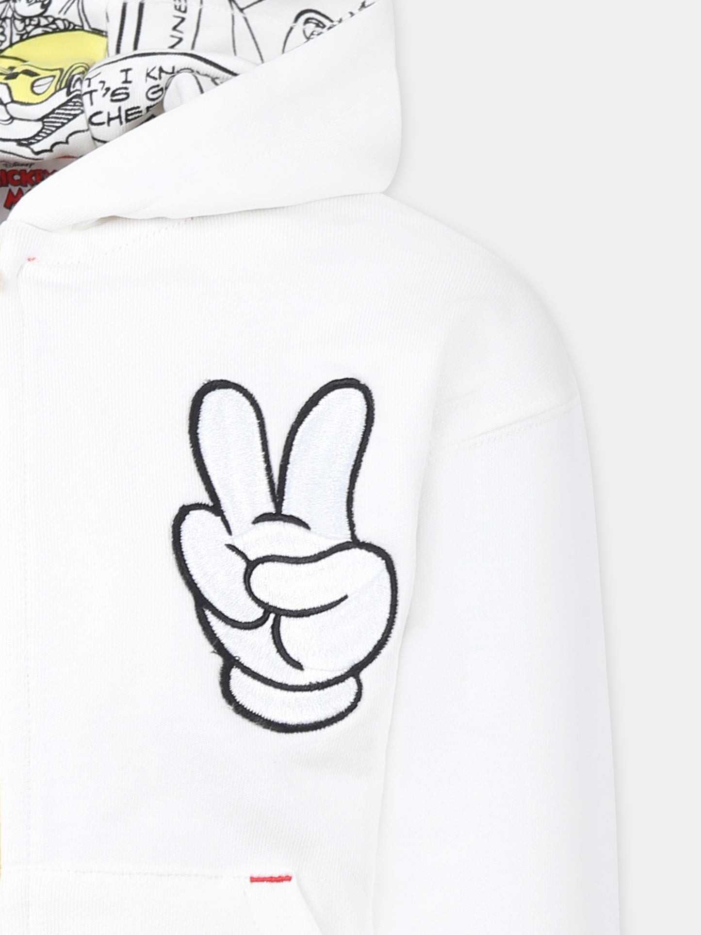 White sweatshirt for kids with Mickey Mouse
